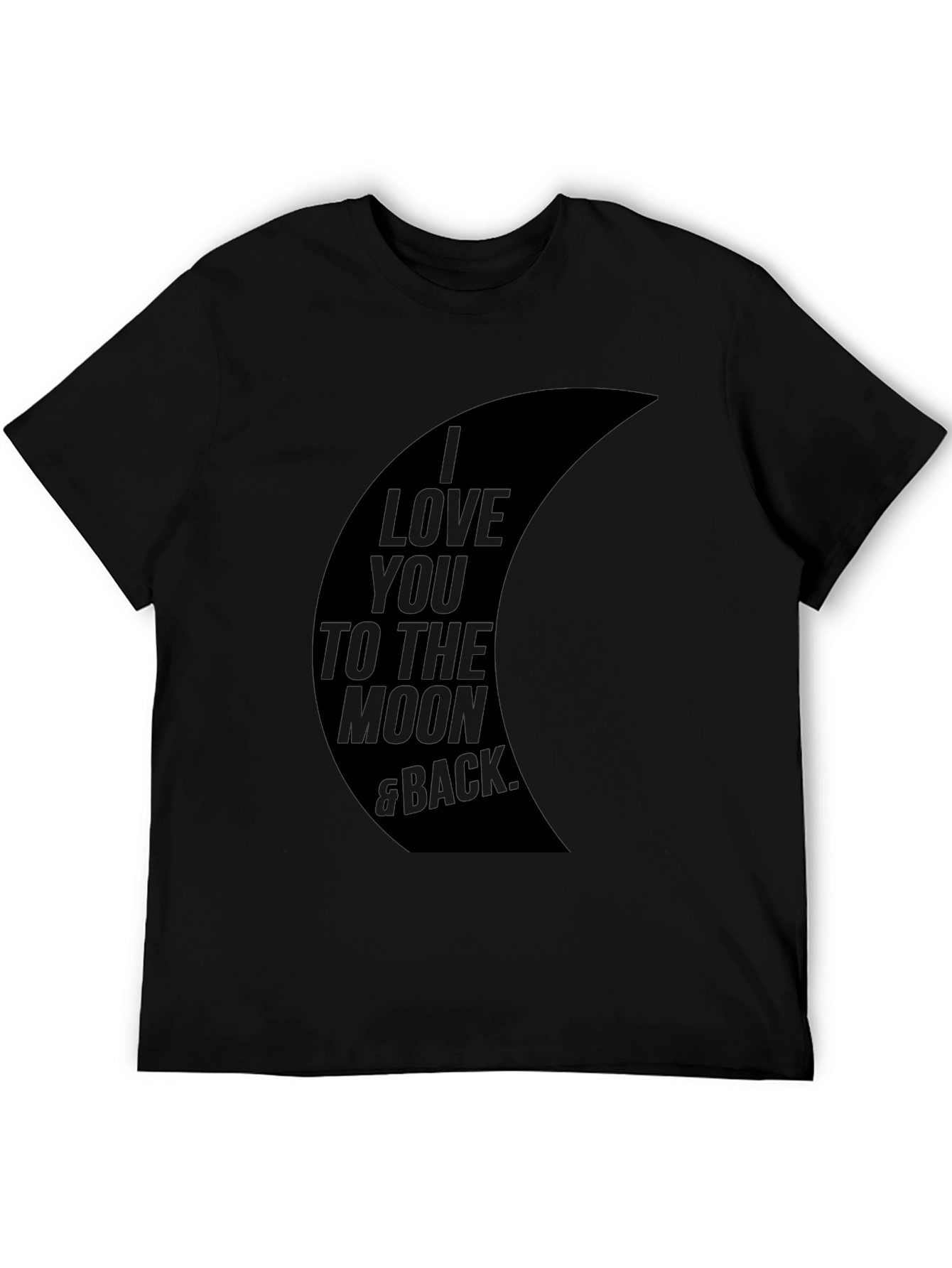 Black I Love You to the Moon & Back Graphic Tee - Black view 5