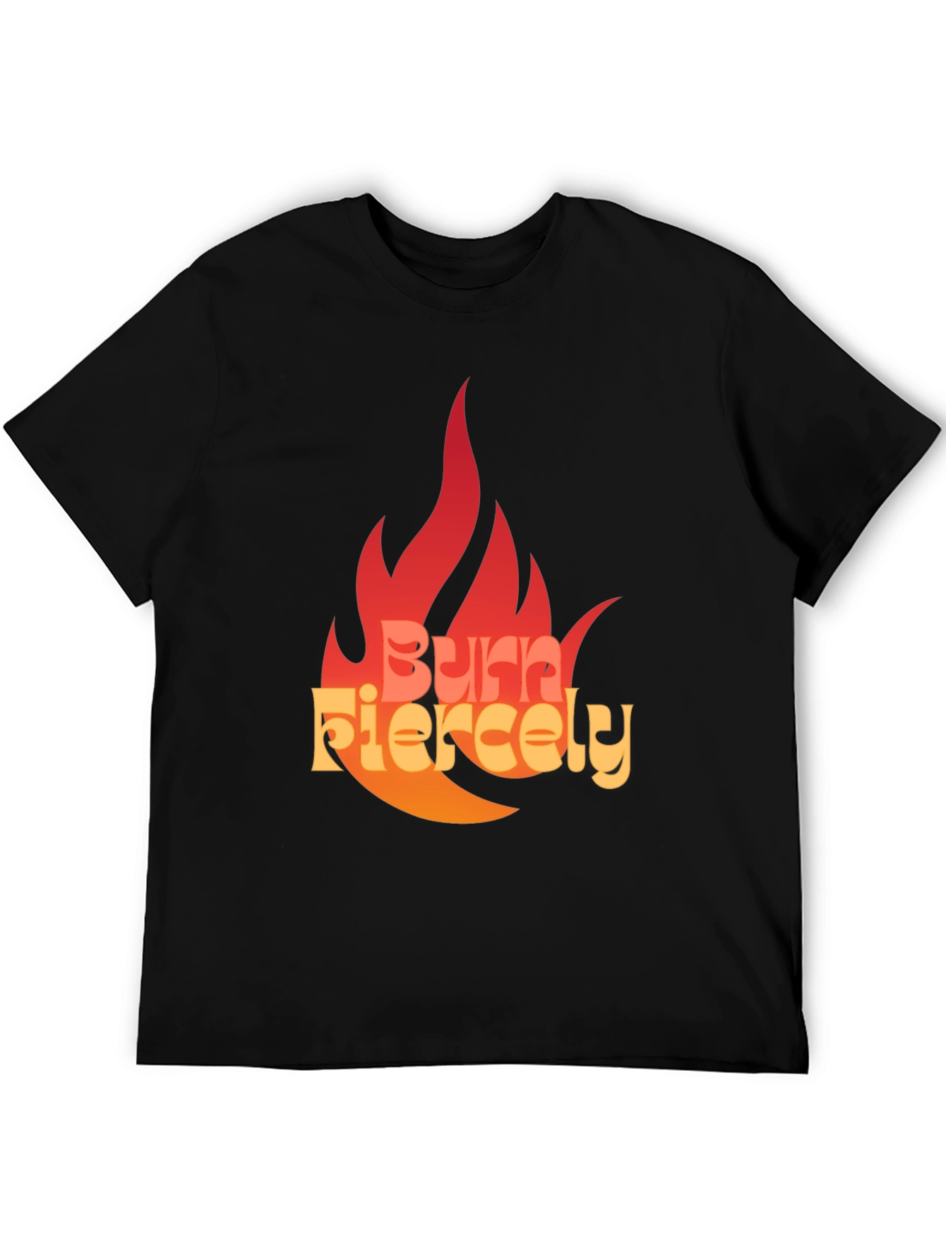 Black Burn Fiercely Graphic T-Shirt - Bold Statement Tee view 5
