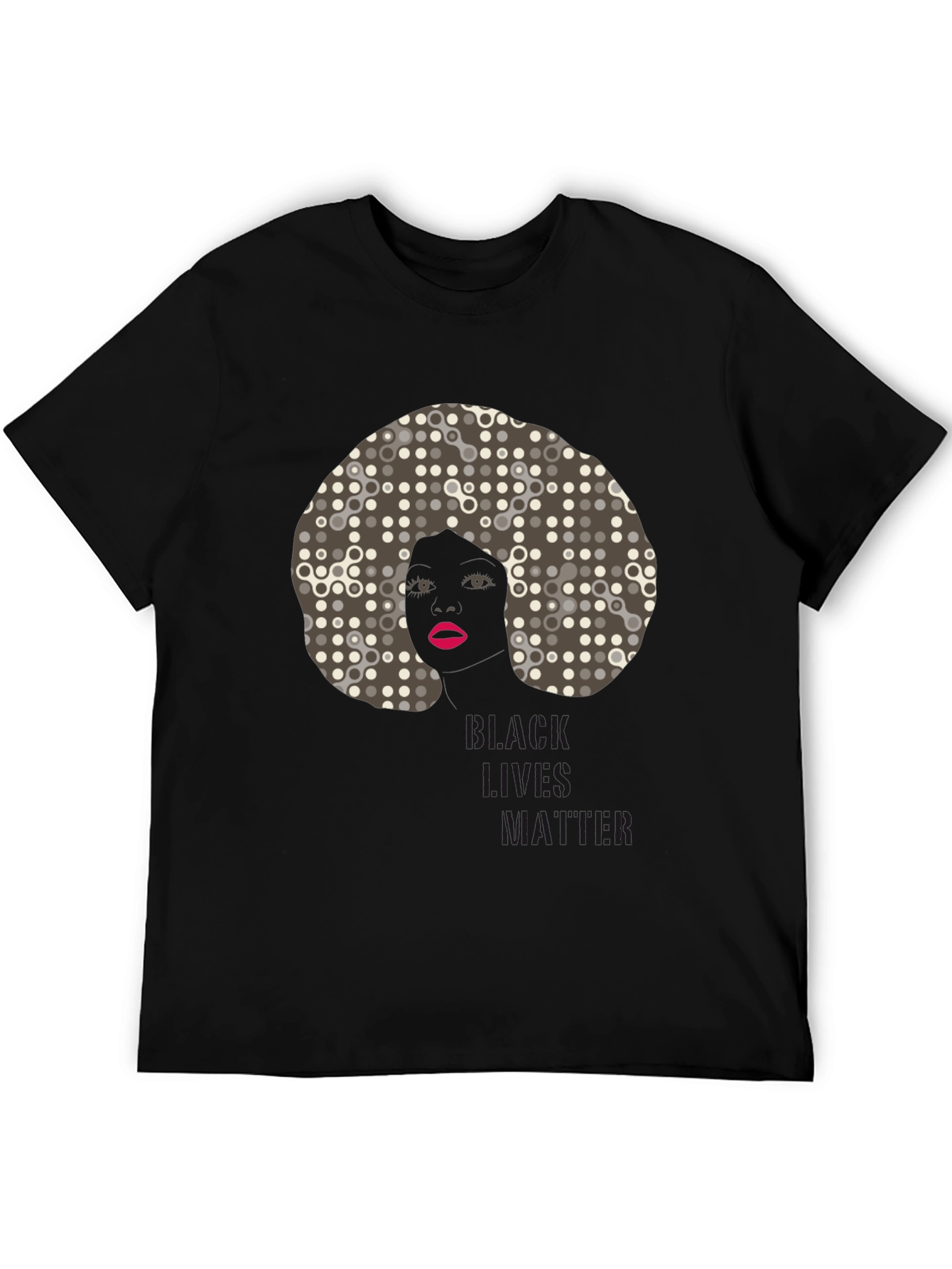 Black Black Lives Matter Afro Graphic Tee view 5