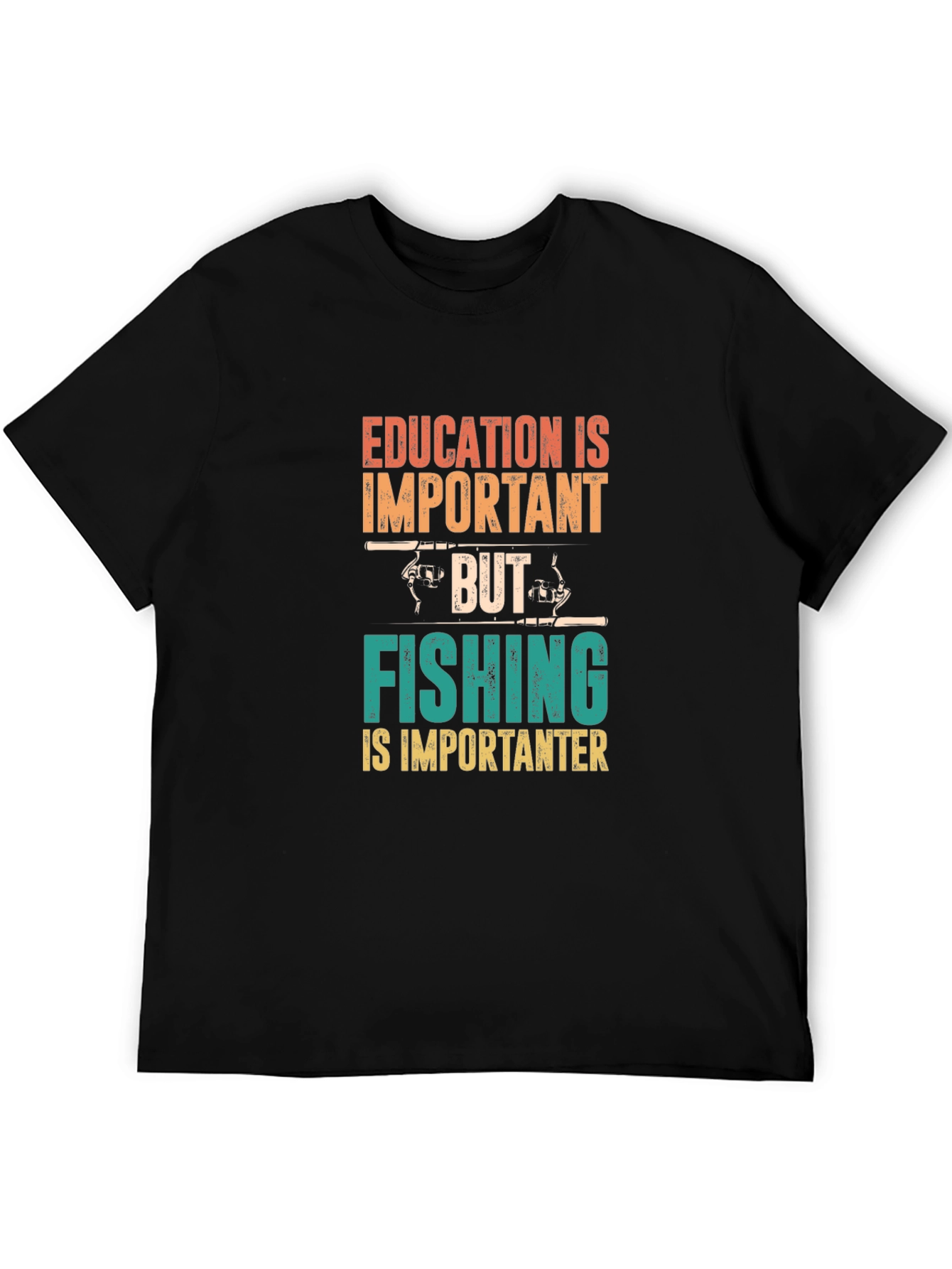 Black Fishing Is Importanter T-Shirt view 5