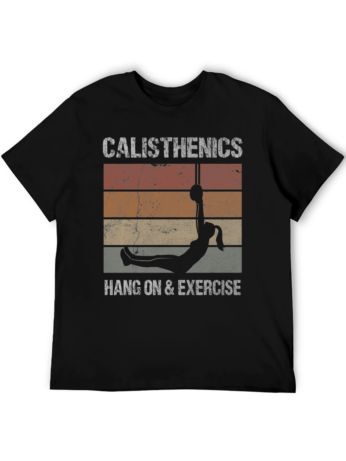 Black Calisthenics Vintage Style T-Shirt view 5