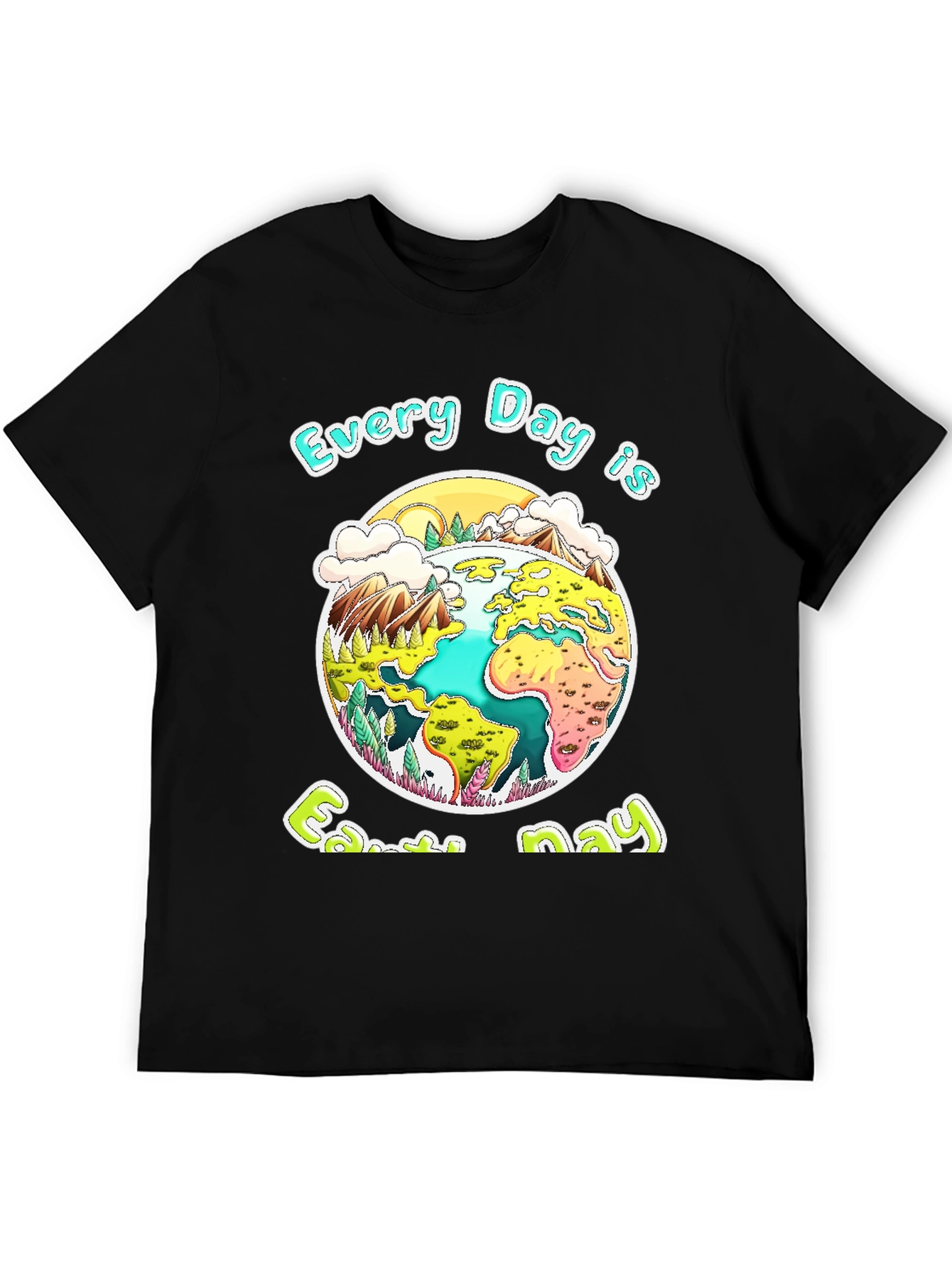 Earth Day Every Day Black T-Shirt - 5