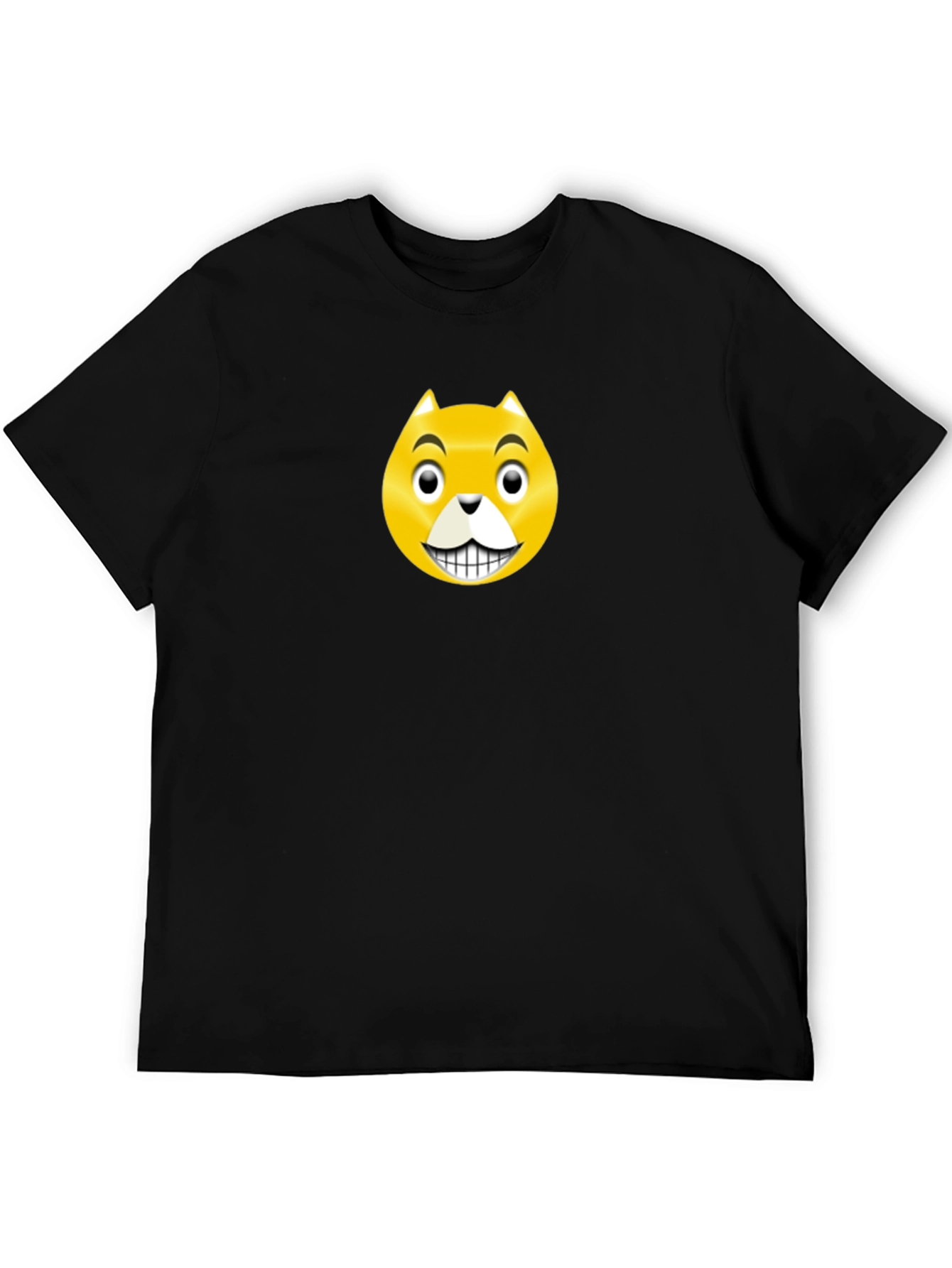 Black Funny Cat Emoji T-Shirt view 5