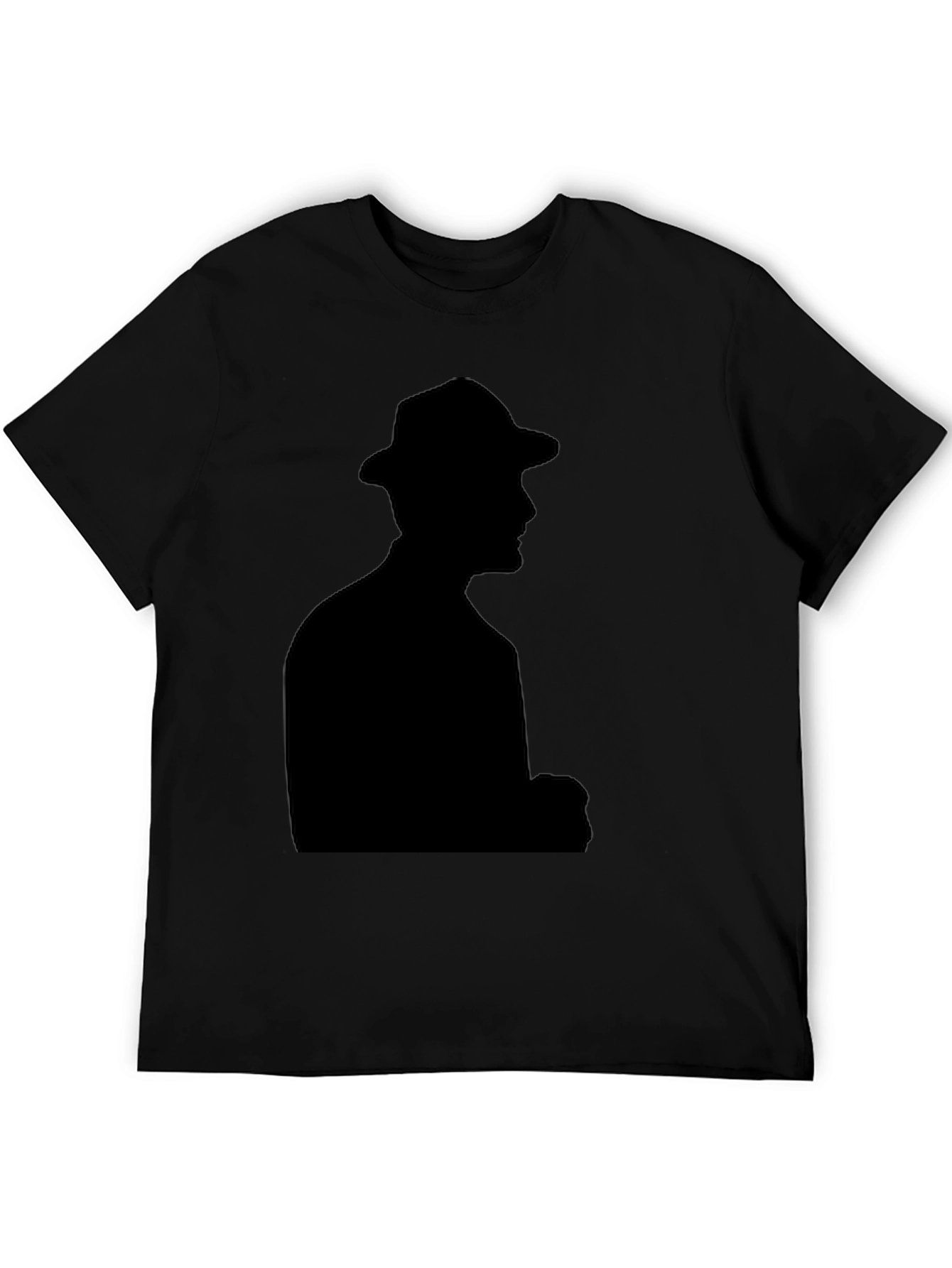 Black Shadow Man Graphic Tee - Cool & Stylish Black T-Shirt view 5