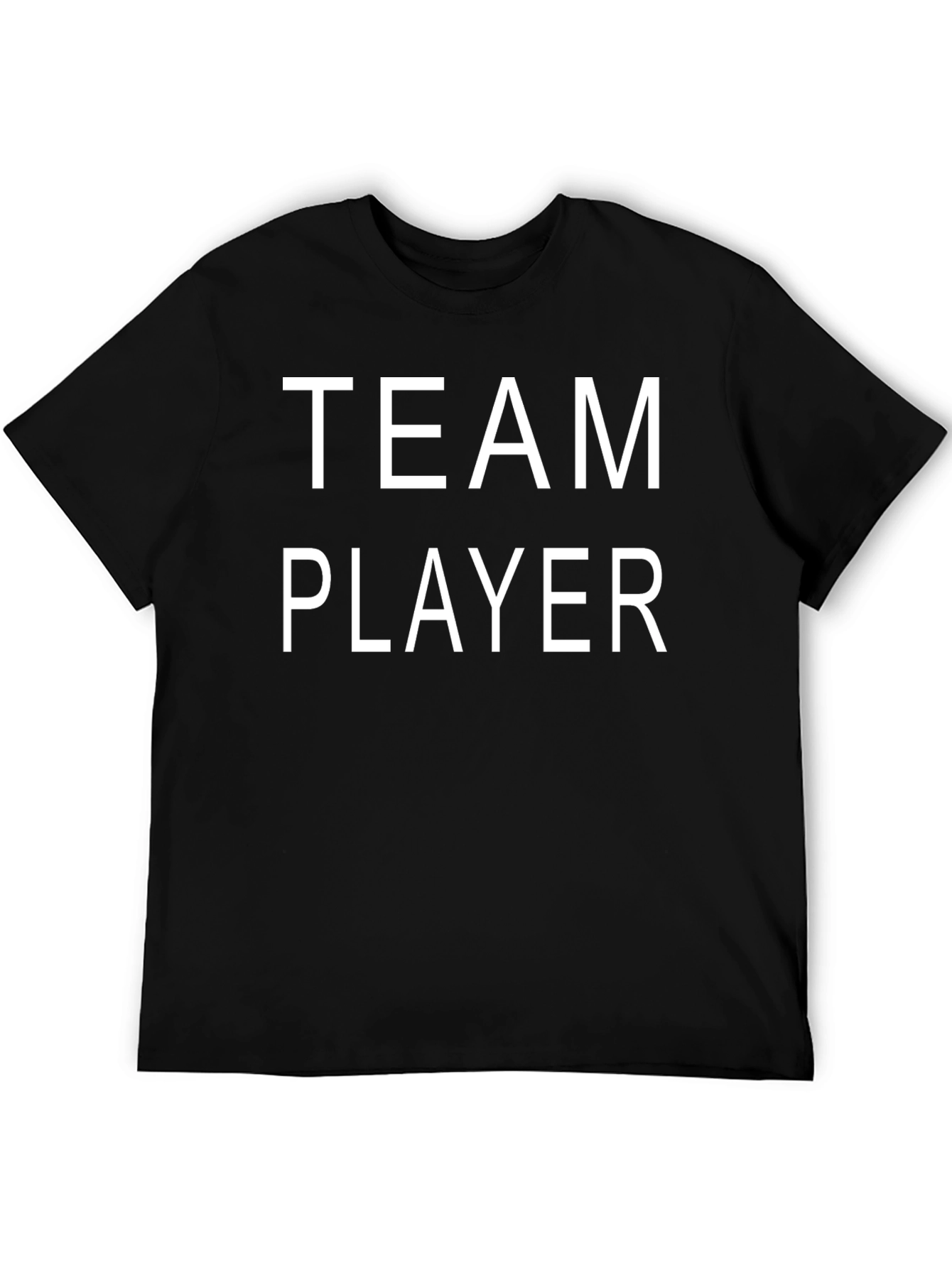 Black Team Player Graphic Tee - Black Cotton T-Shirt view 5