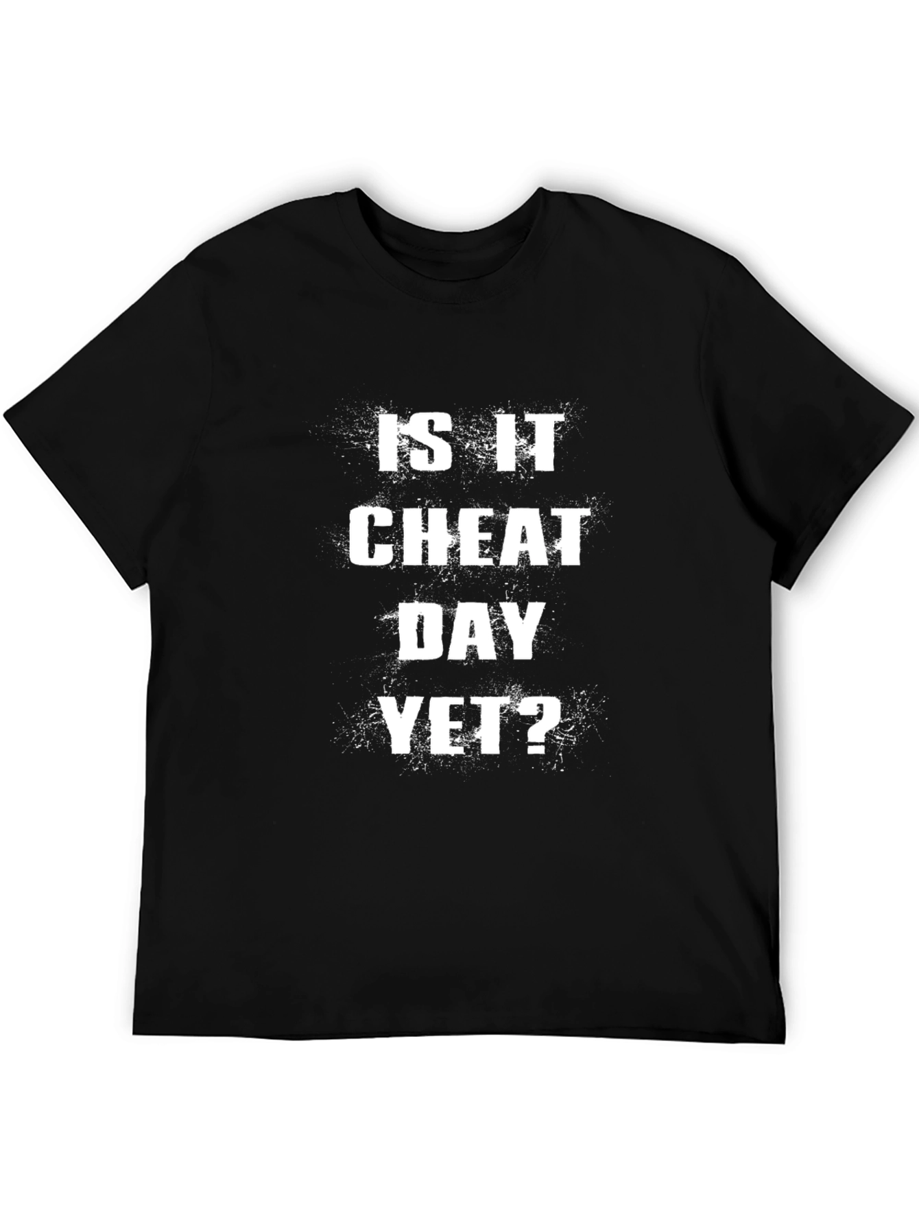 Black Is It Cheat Day Yet? Graphic Tee view 5