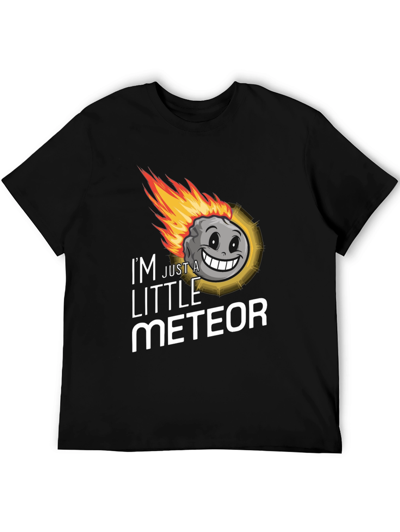 Black I'm Just a Little Meteor Graphic T-Shirt view 5