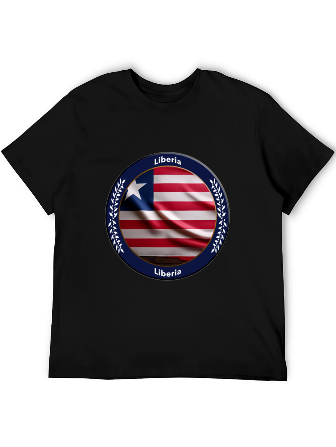Black Liberia Flag T-Shirt view 5