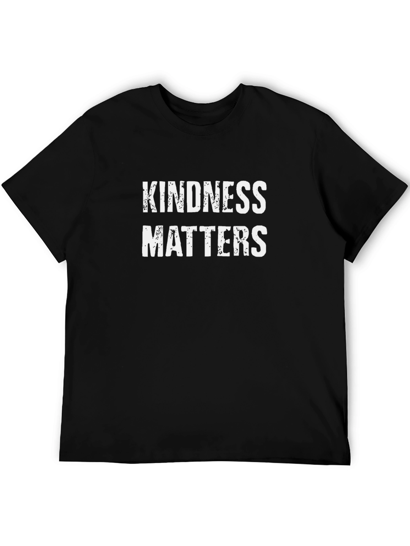 Black Kindness Matters Graphic Tee - Black Cotton Blend view 5
