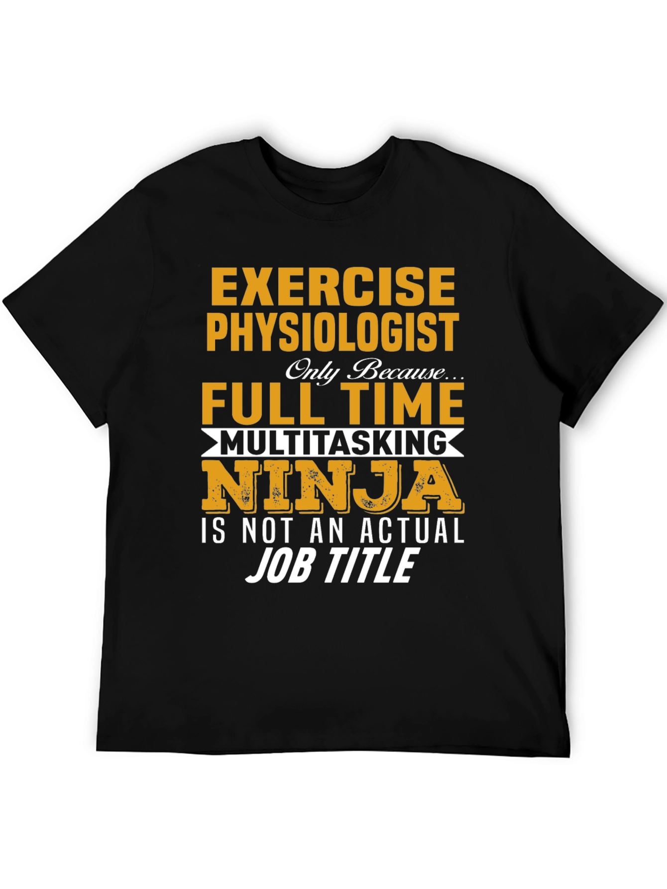Black Exercise Physiologist Multitasking Ninja Graphic Tee view 5