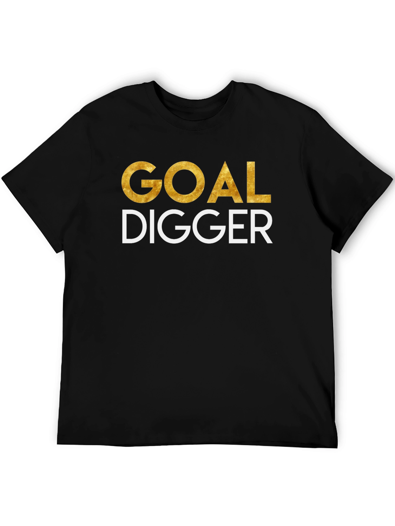 Black Goal Digger Tee - Motivational Black T-Shirt view 5