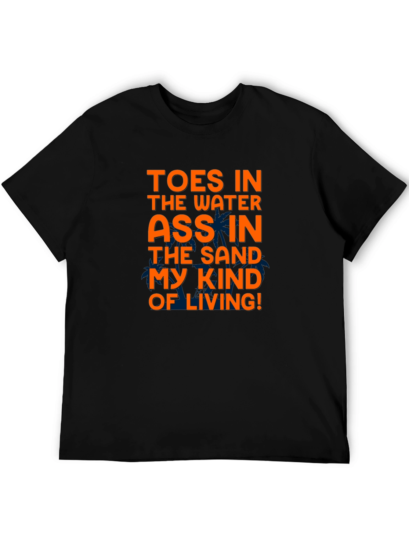 Black Toes in Water Graphic Tee - Black Crew Neck T-Shirt view 5