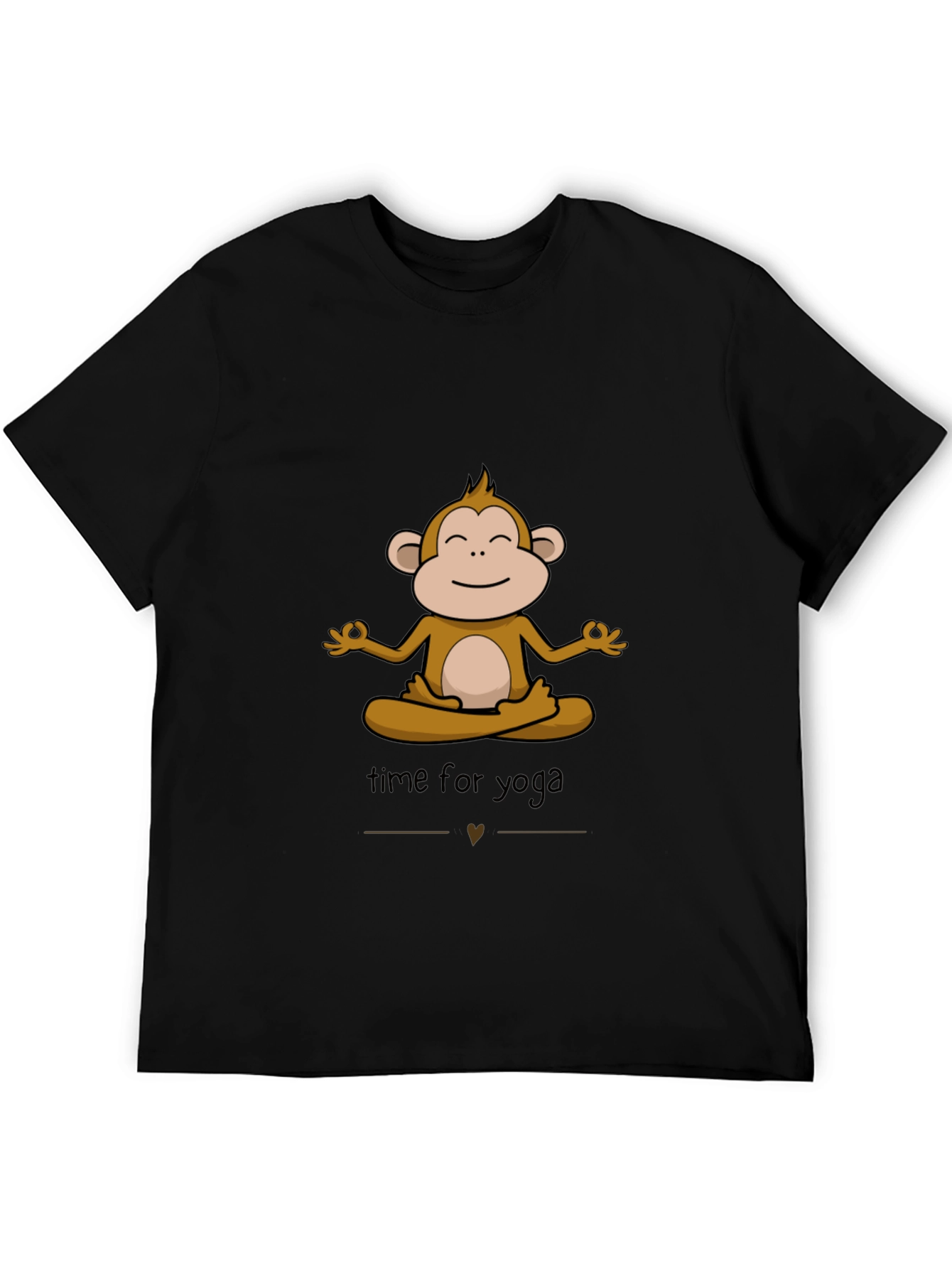 Black Zen Monkey Yoga T-Shirt - Meditating Ape Graphic Tee view 5