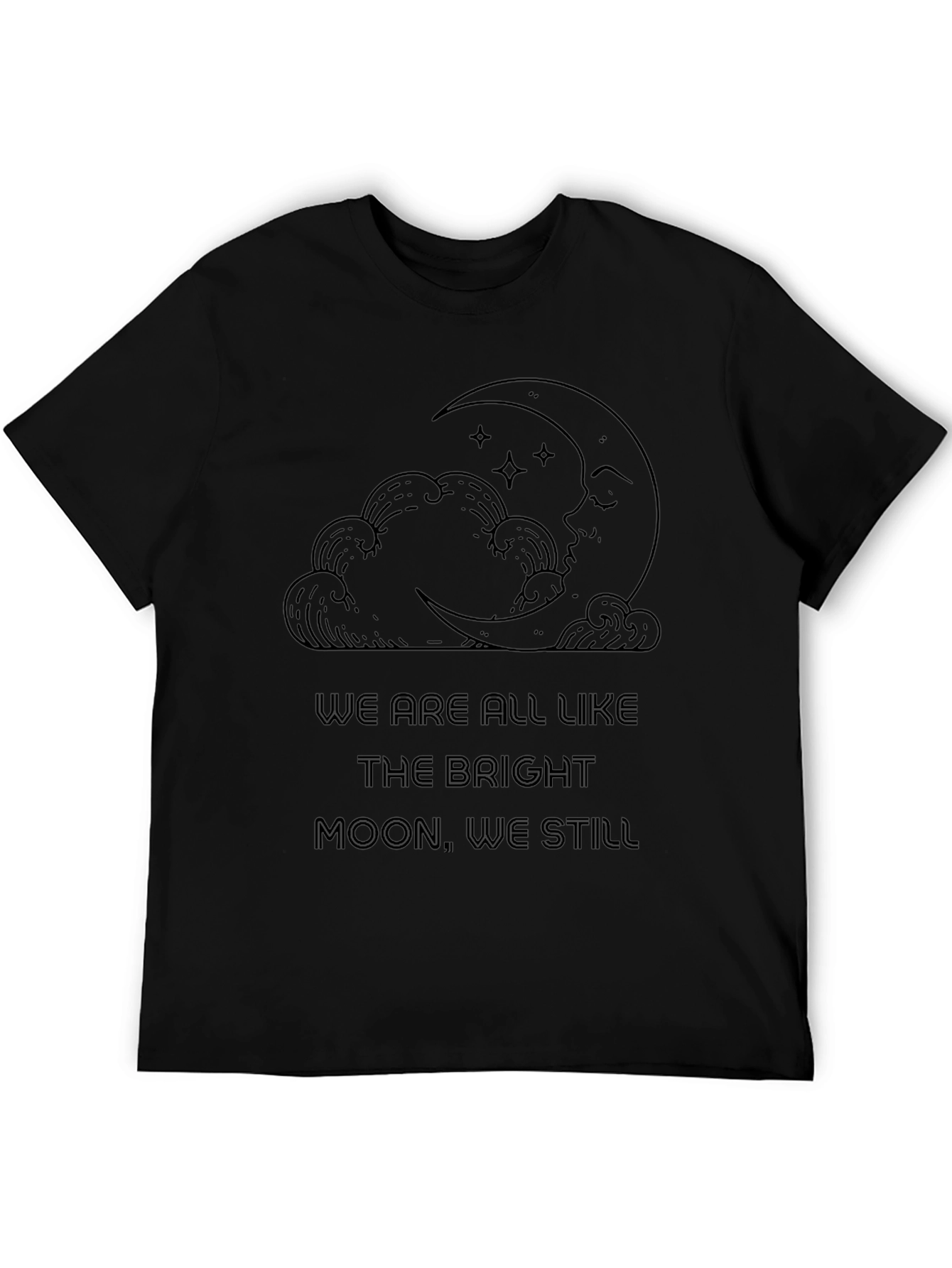 Black Moon & Stars Graphic T-Shirt - Inspirational Design view 5
