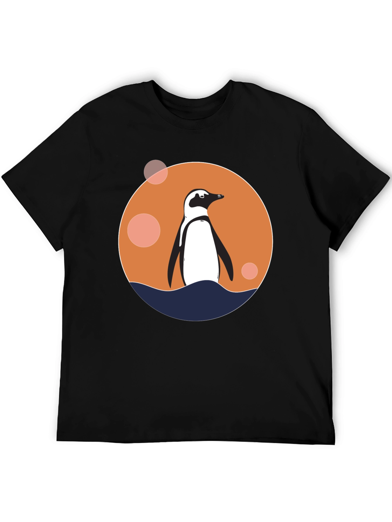 Black Penguin Graphic Black T-Shirt view 5