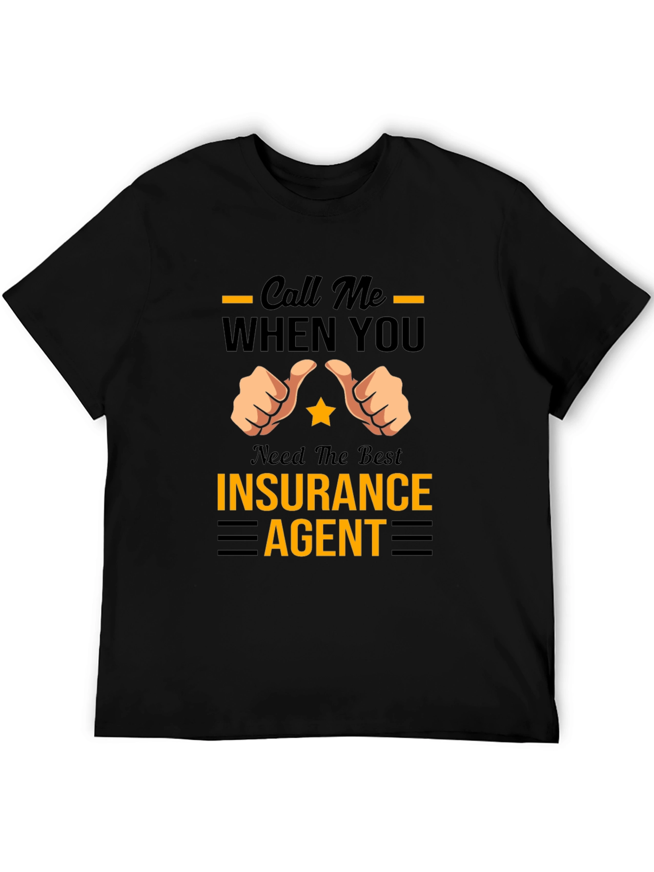 Black Insurance Agent Graphic Tee view 5