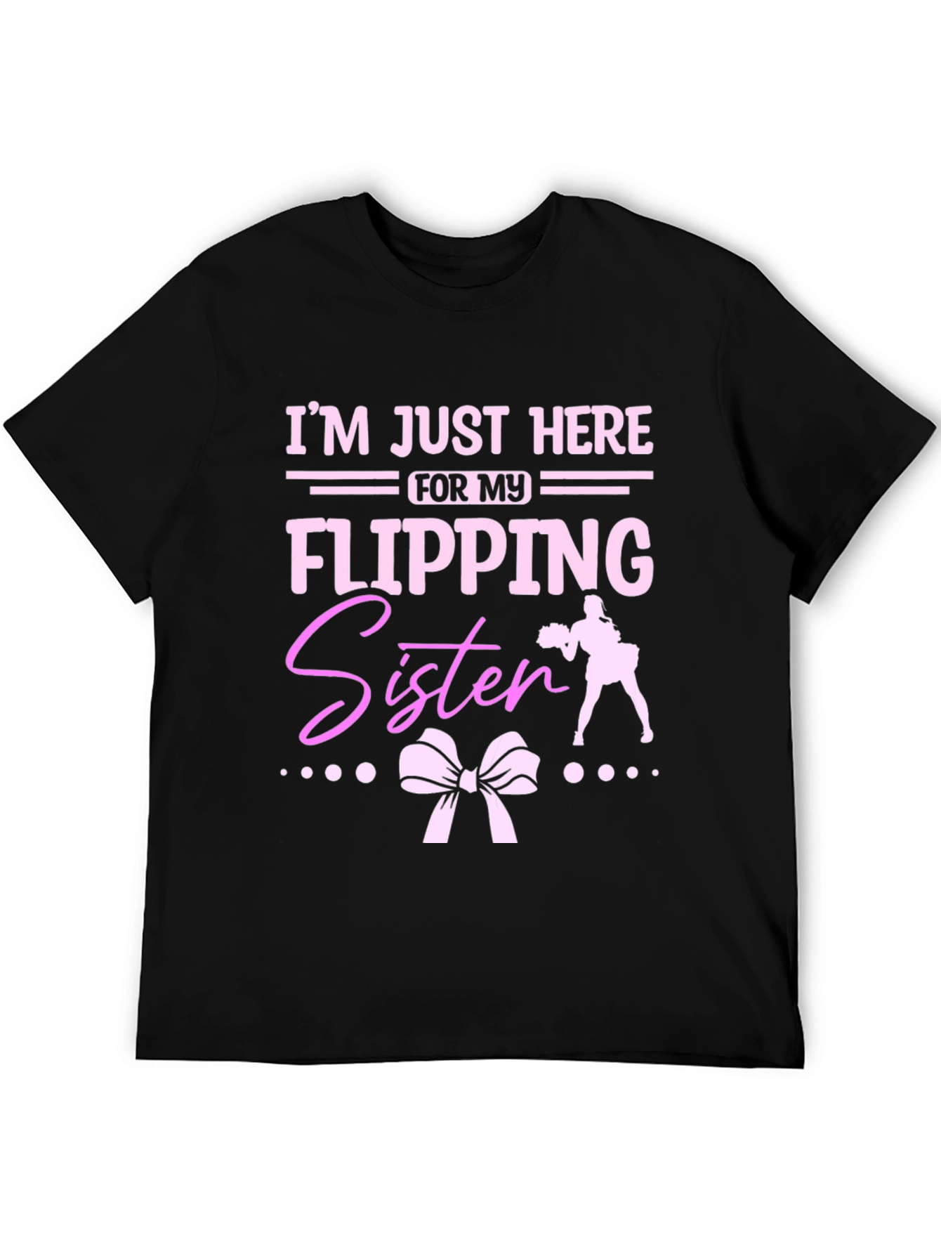 Black Flipping Sister Cheerleading T-Shirt view 5