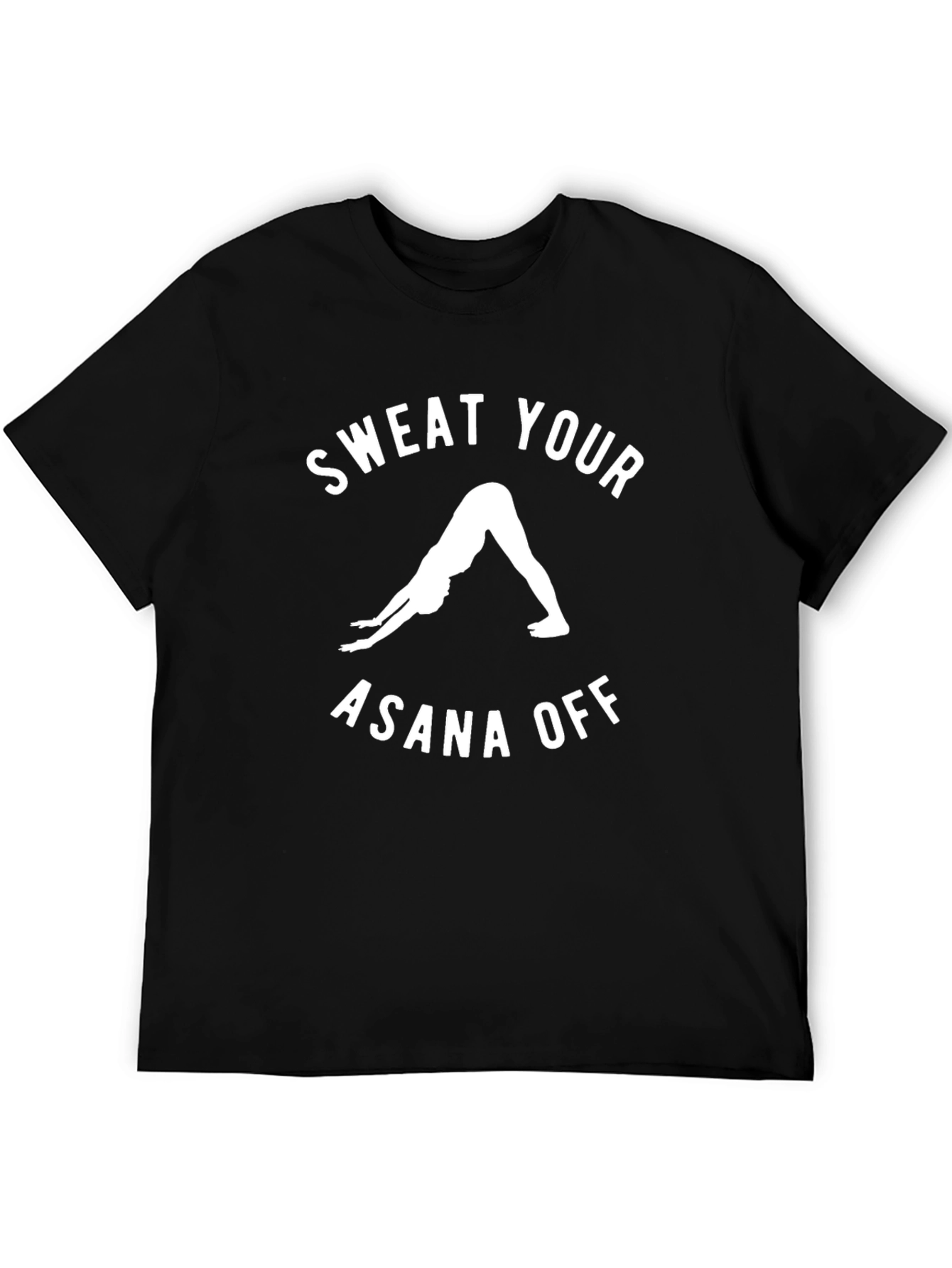Black Sweat Your Asana Off Yoga T-Shirt - Black view 5