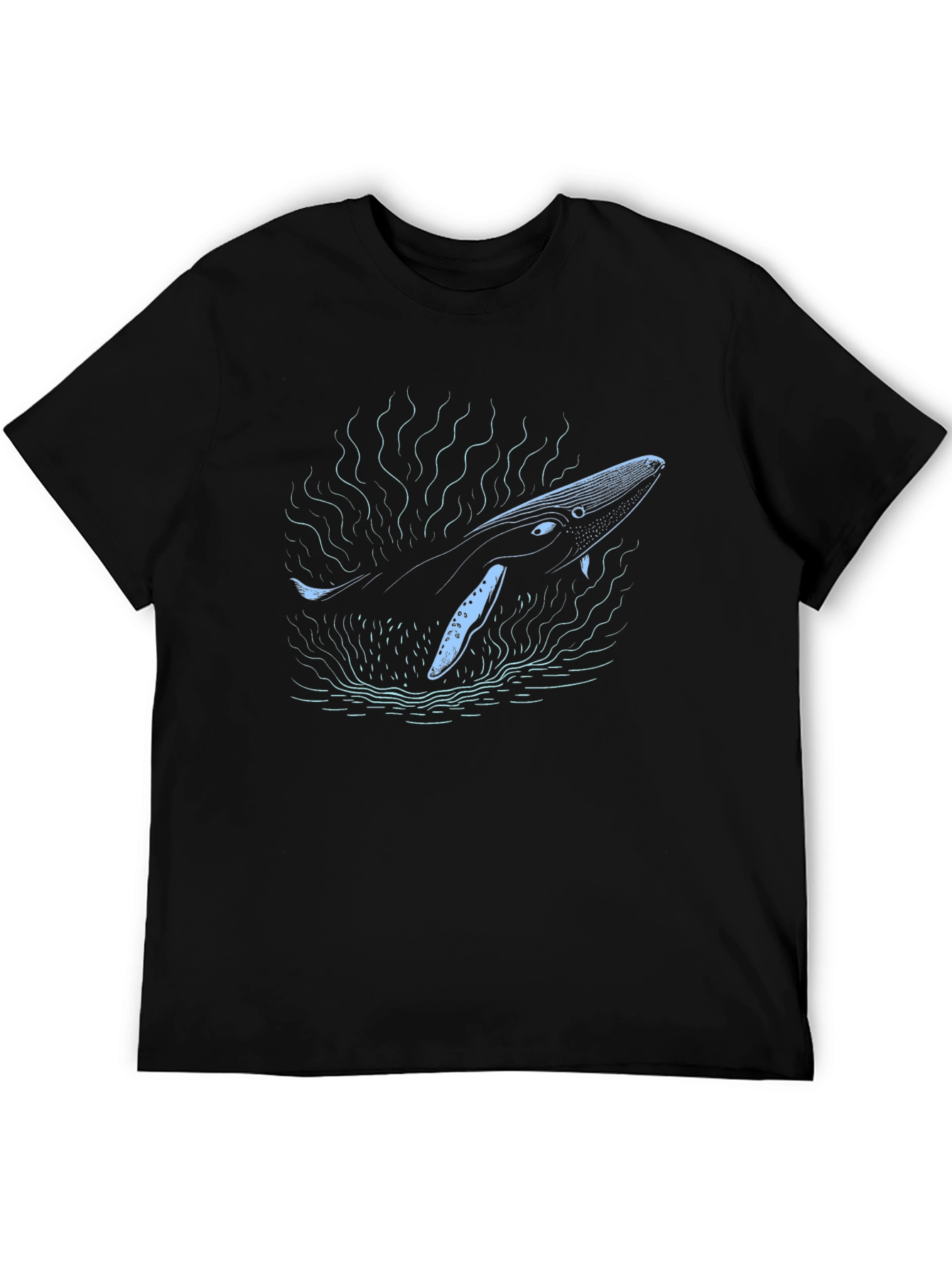 Black Whale Graphic Black Tee view 5