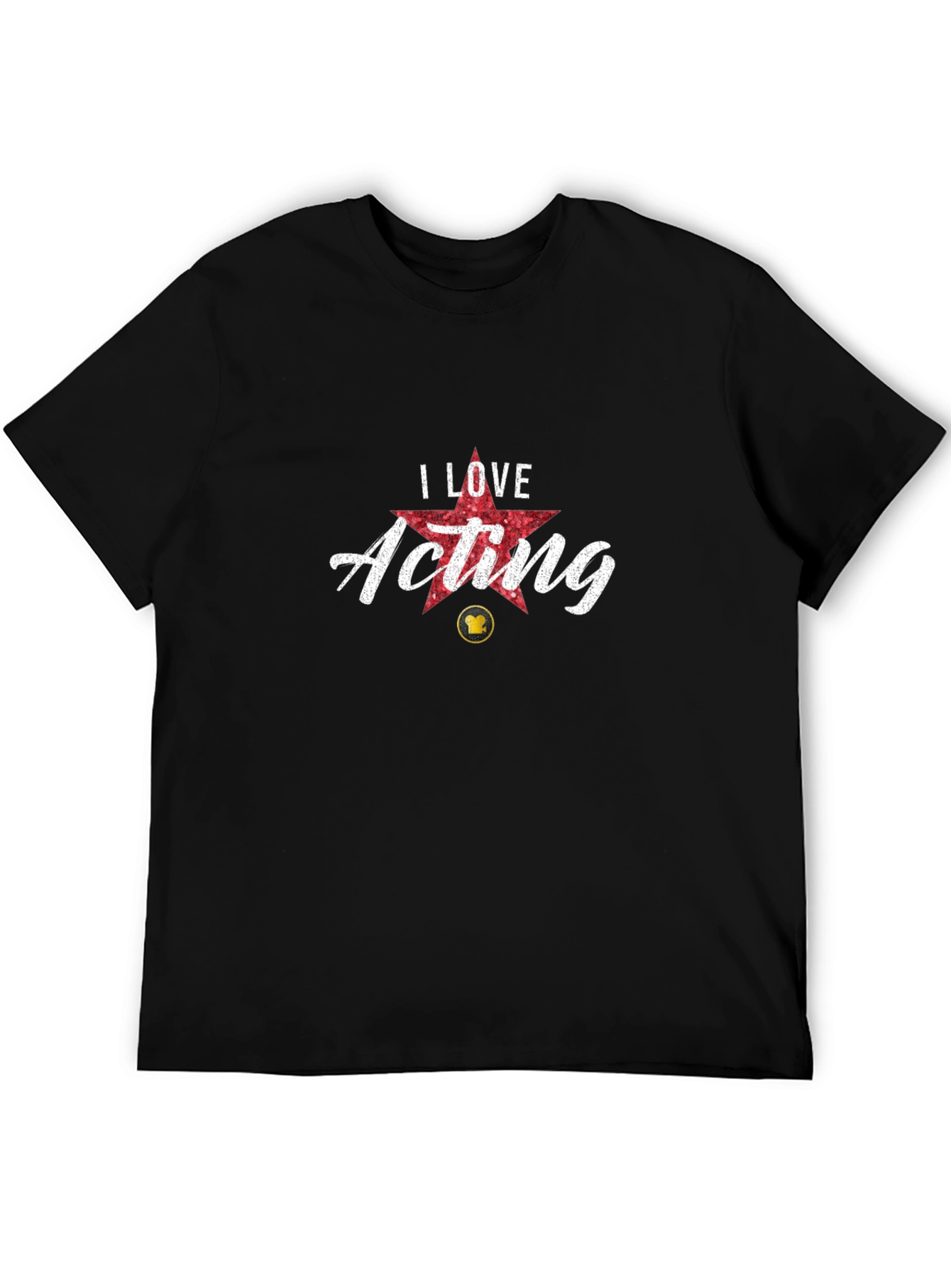 Black I Love Acting Black T-Shirt, Actor Gift view 5