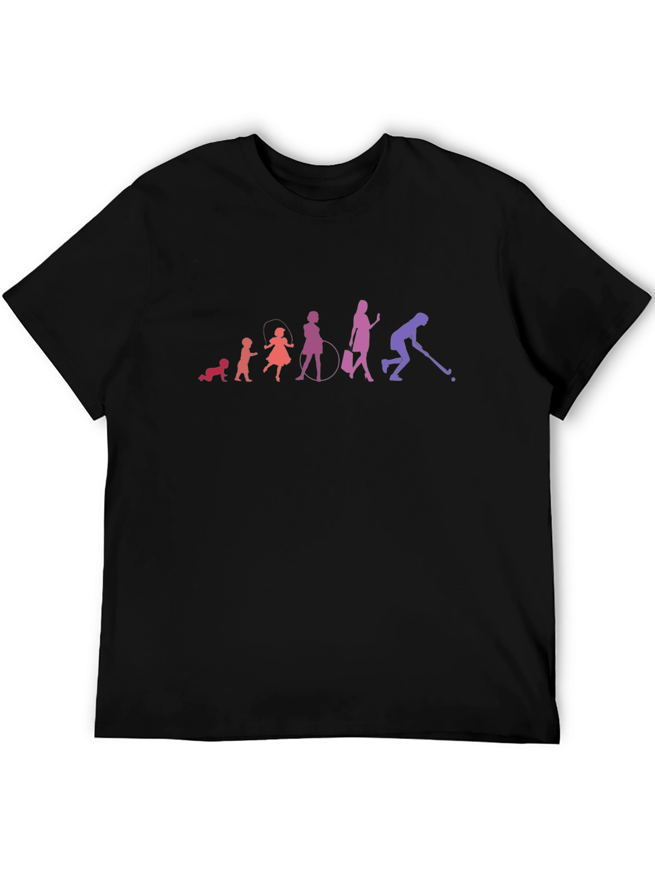 Black Evolution of a Hockey Player T-Shirt view 5