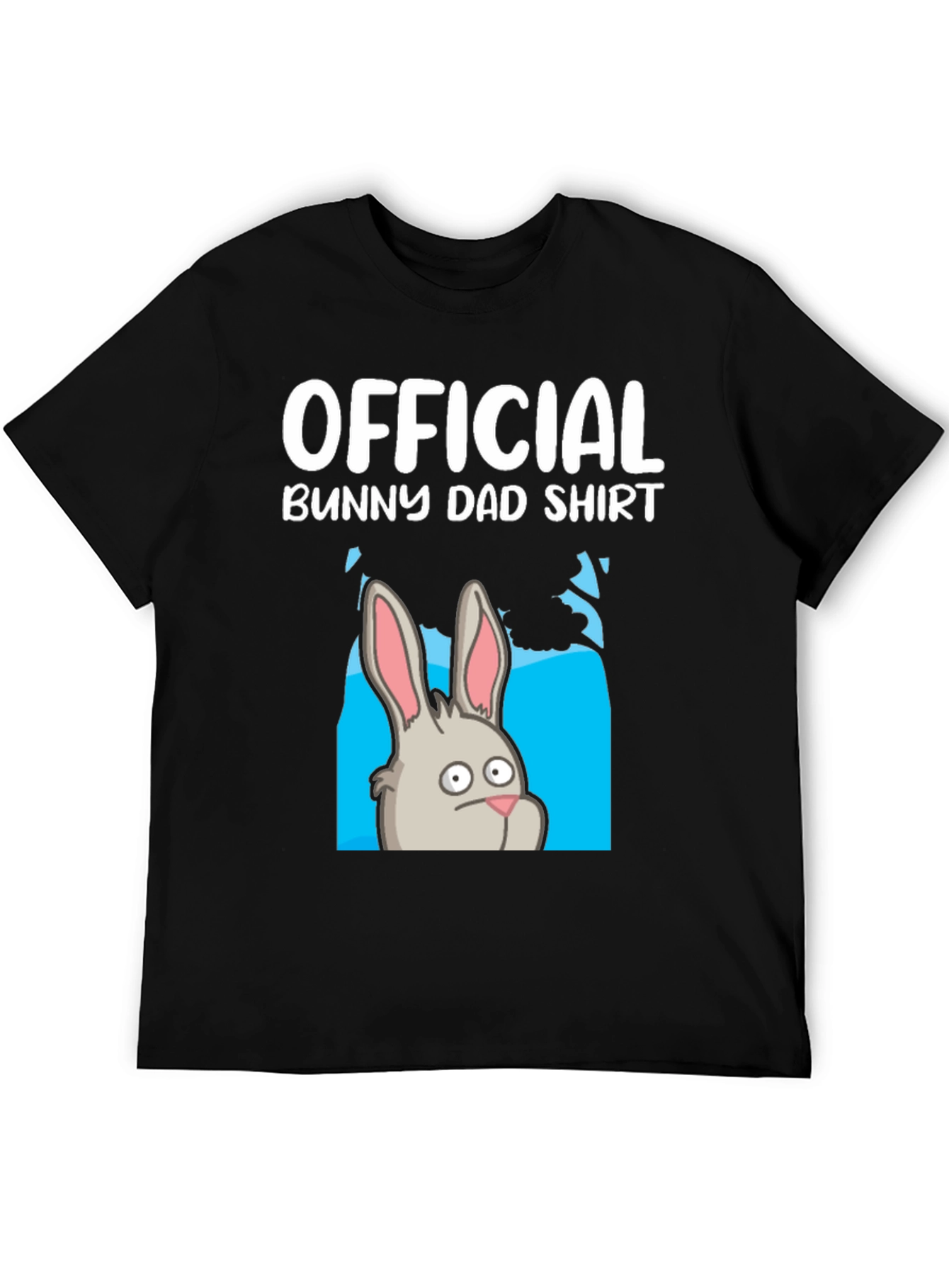 Black Official Bunny Dad Shirt - Funny Easter T-Shirt view 5