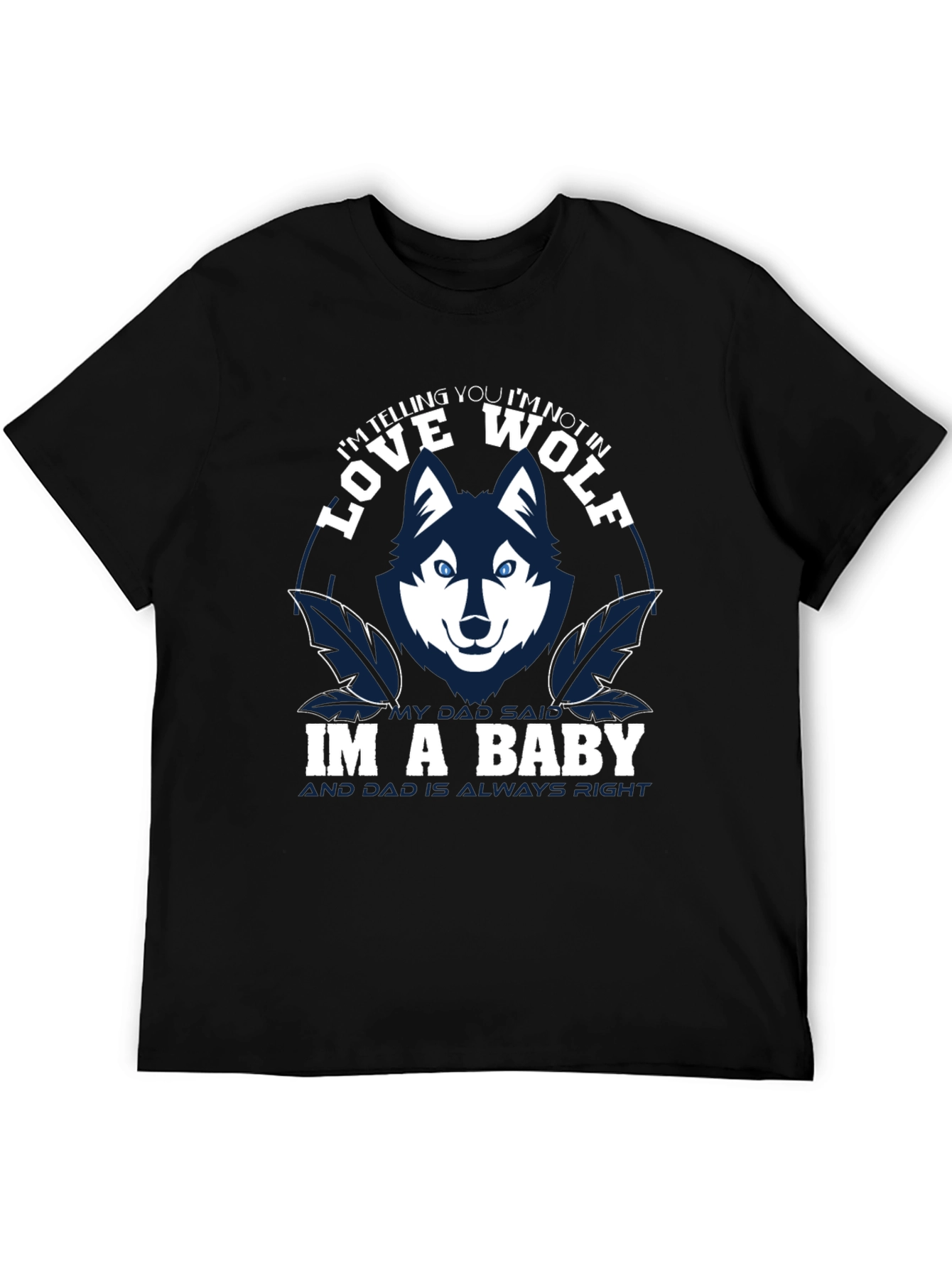 Black Love Wolf Baby T-Shirt view 5