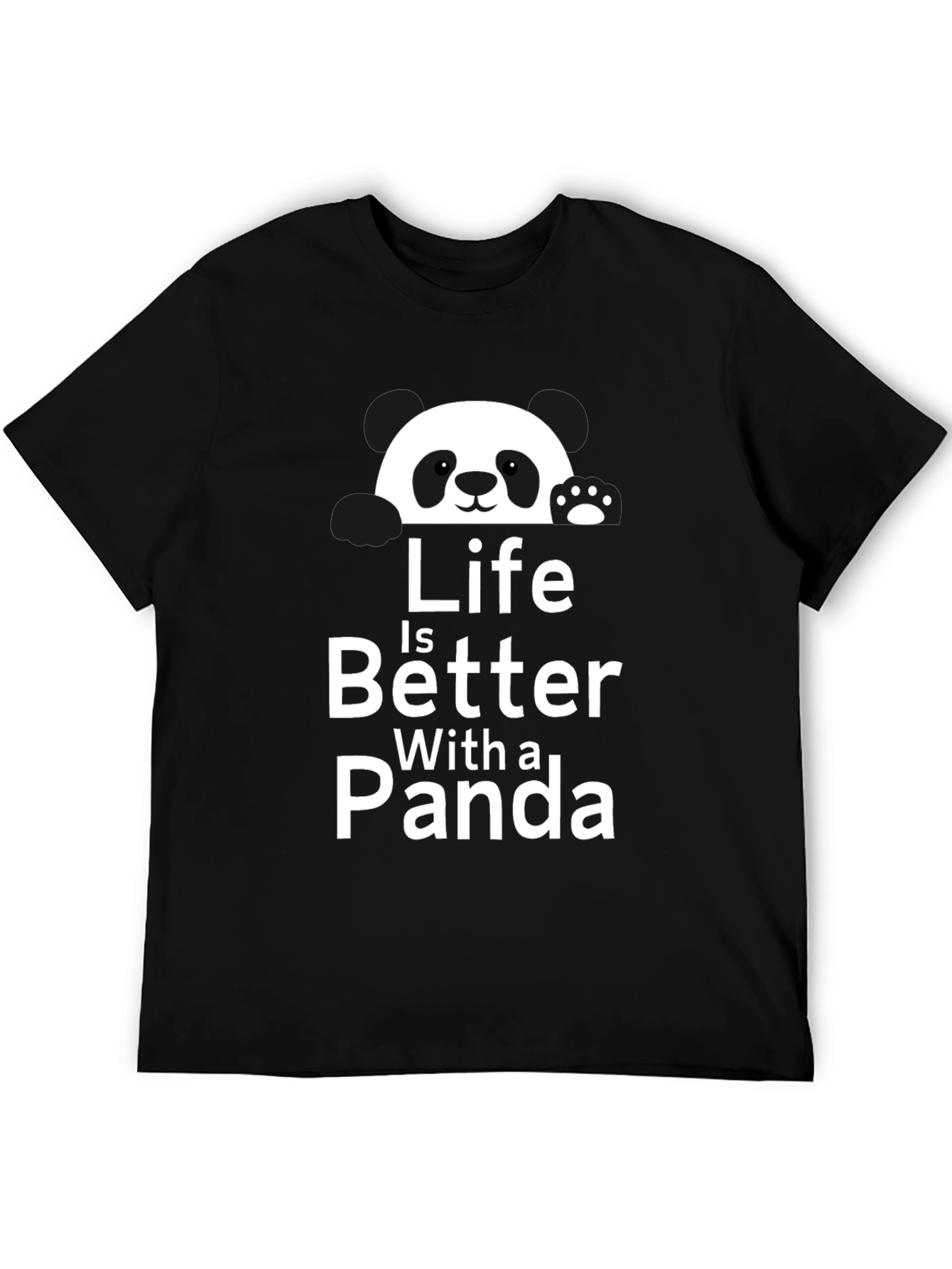 Black Life is Better with a Panda Graphic T-Shirt view 5