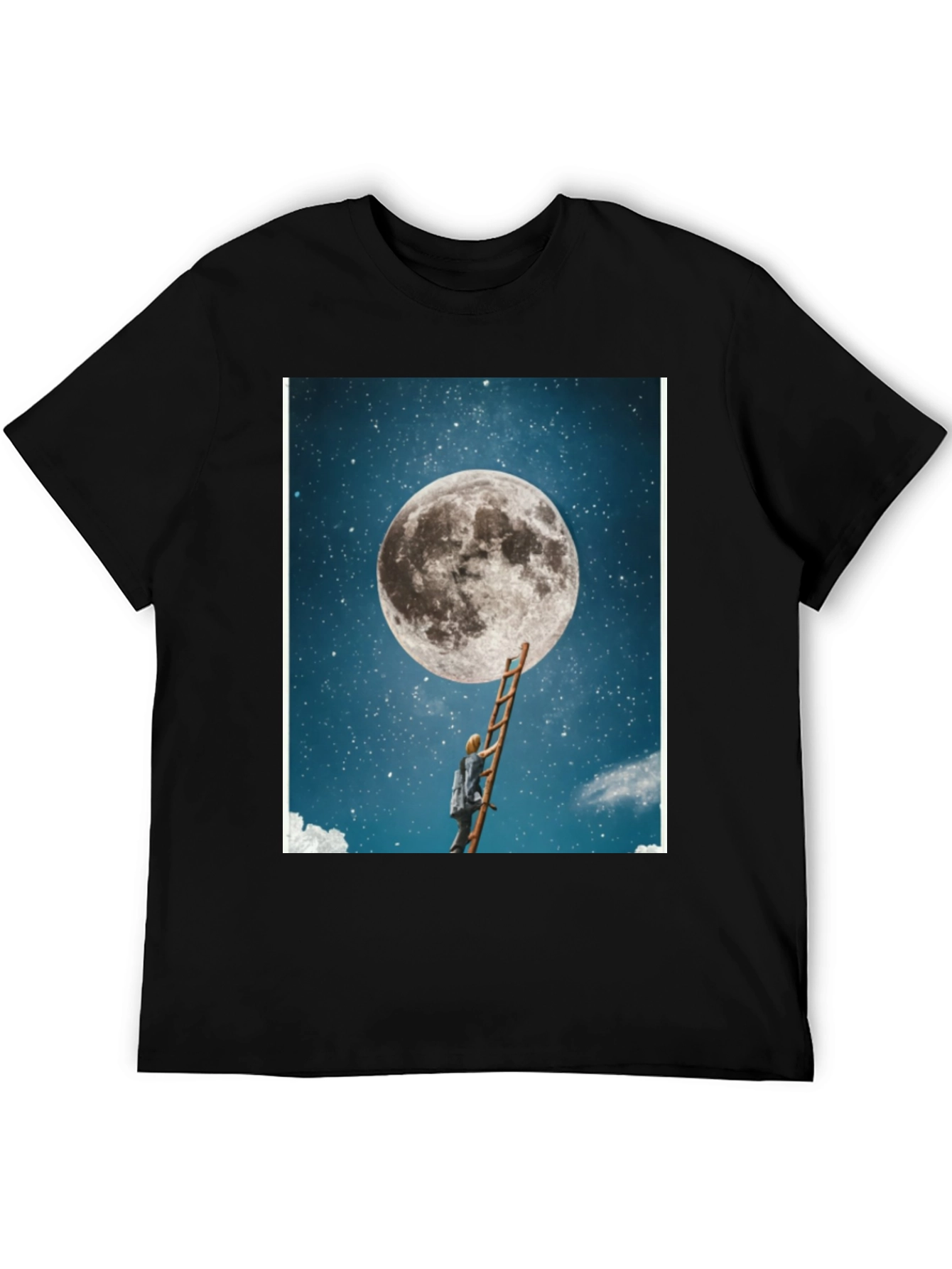 Black Moon Ladder Graphic T-Shirt - Black view 5