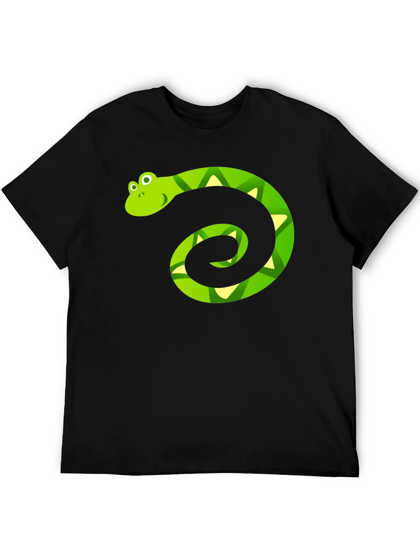 Black Snake Graphic Tee - Black Cotton T-Shirt view 5