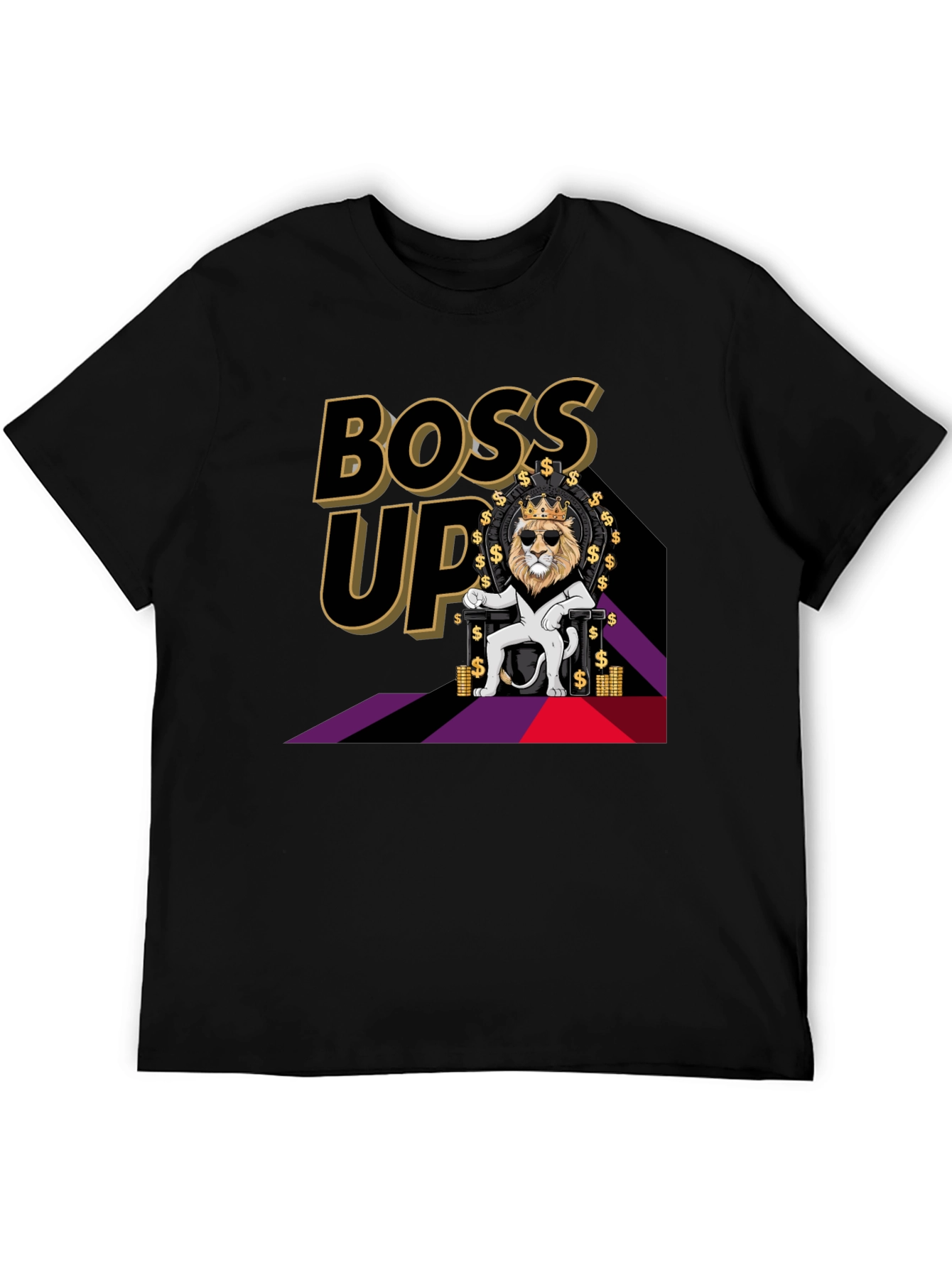 Black Boss Up Lion King T-Shirt view 5