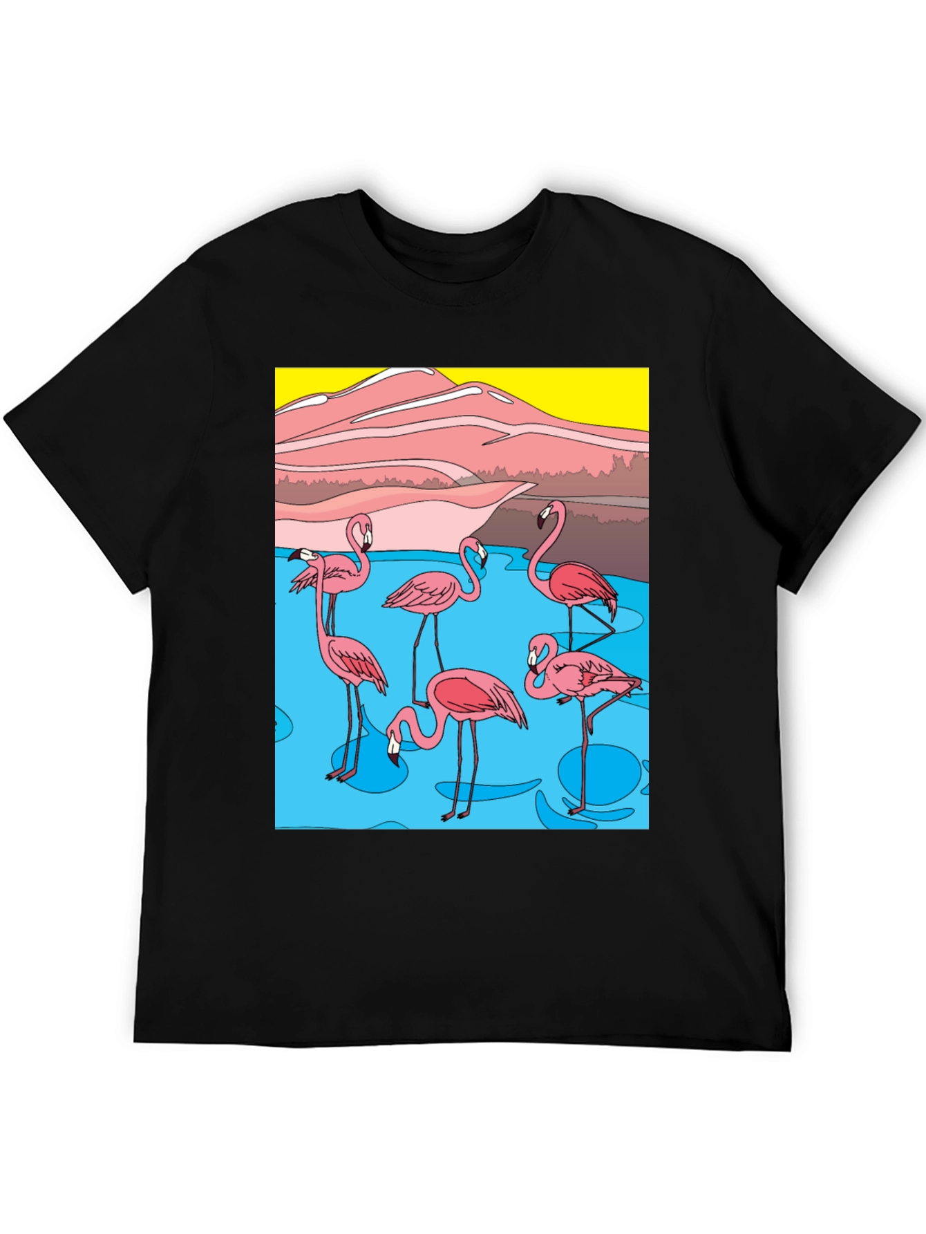 Funky Flamingo Graphic Tee - Soft Cotton Blend - 5