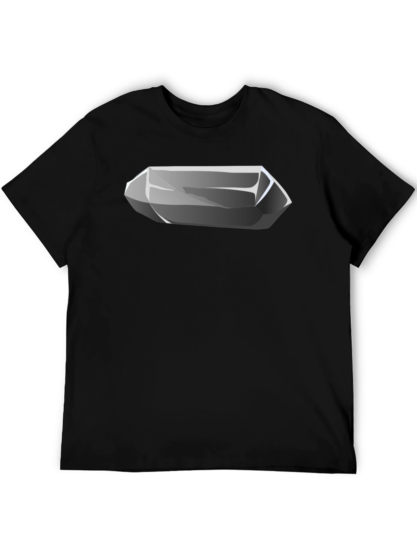 Black Quartz Crystal Graphic Tee - Cool Mineral Design view 5