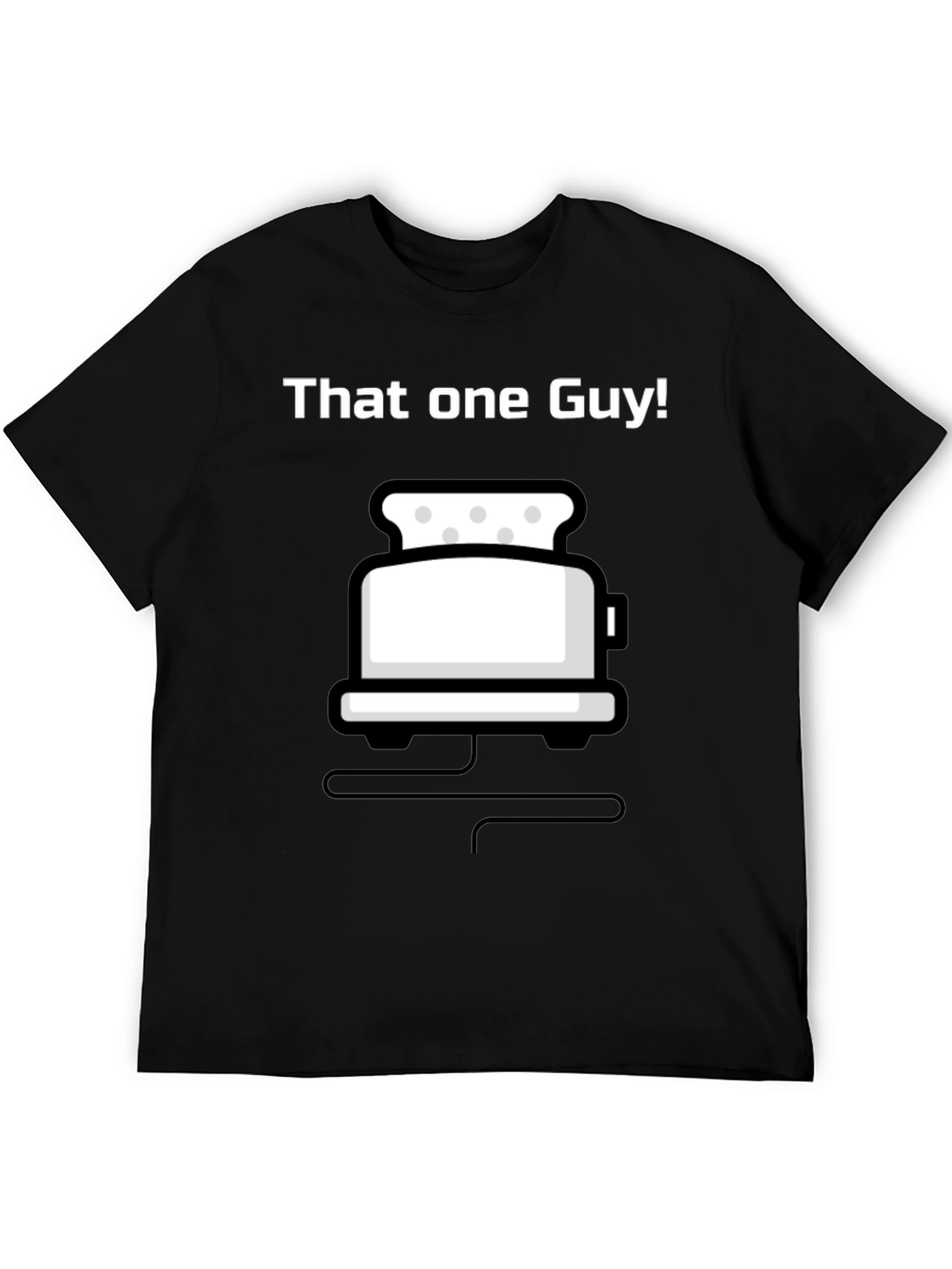 Black That One Guy Toaster Graphic Black T-Shirt view 5