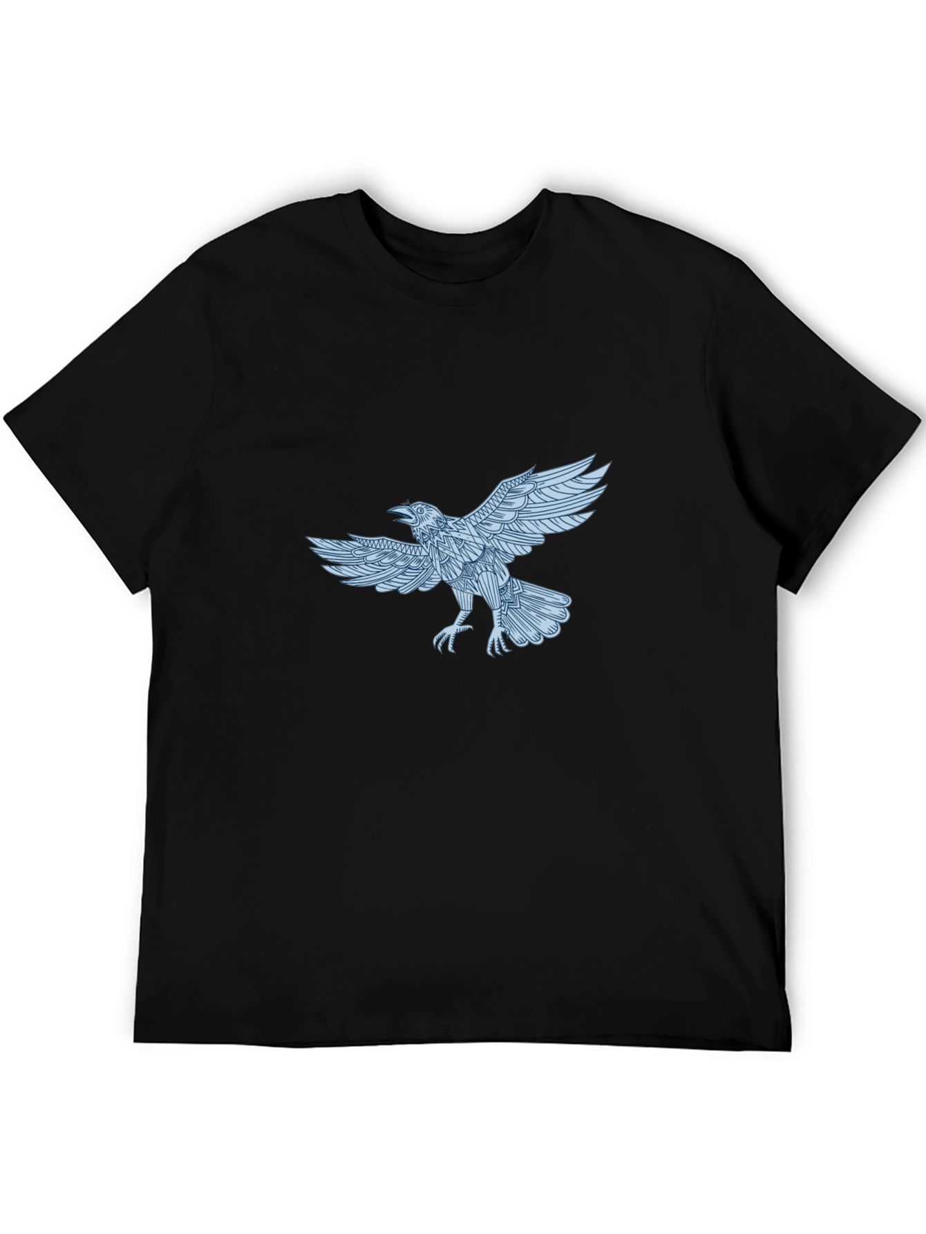 Black Raven Graphic Print Black T-Shirt view 5