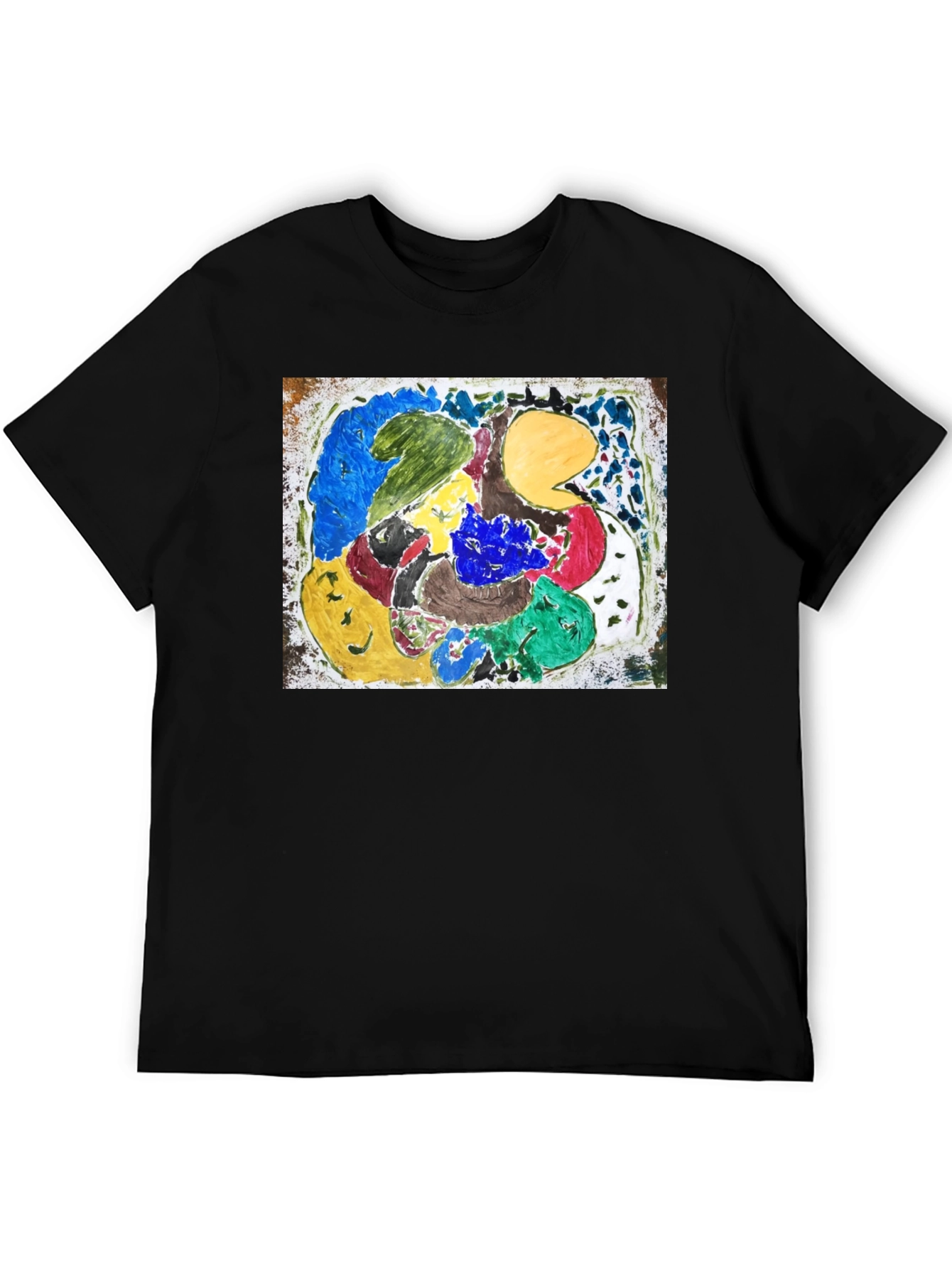 Black Abstract Art Graphic Tee - Unique Design view 5
