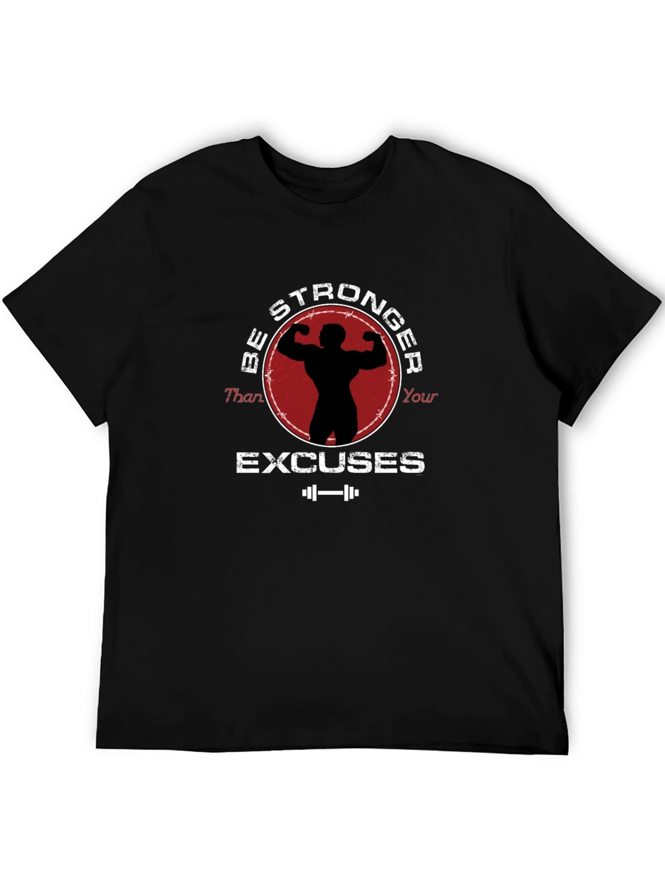 Black Be Stronger Than Your Excuses Graphic Tee view 5