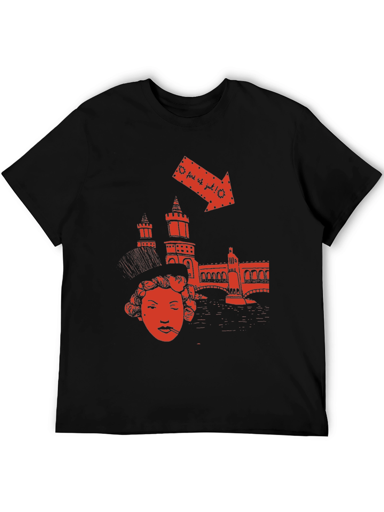 Black Berlin Vibe Graphic Tee - Unique Design view 5
