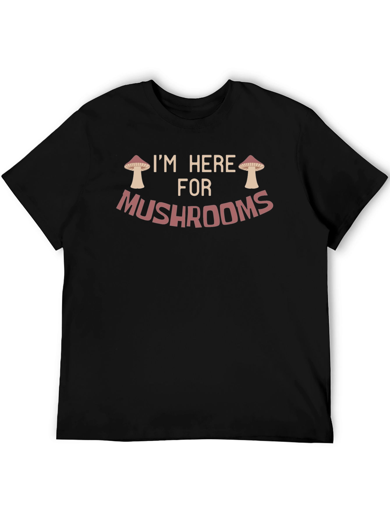 Black Mushroom Lover Graphic T-Shirt - Soft Cotton Blend view 5