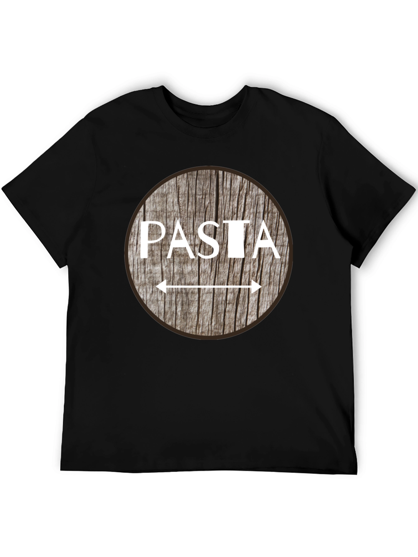 Black Pasta Arrow T-Shirt - Funny Foodie Tee view 5
