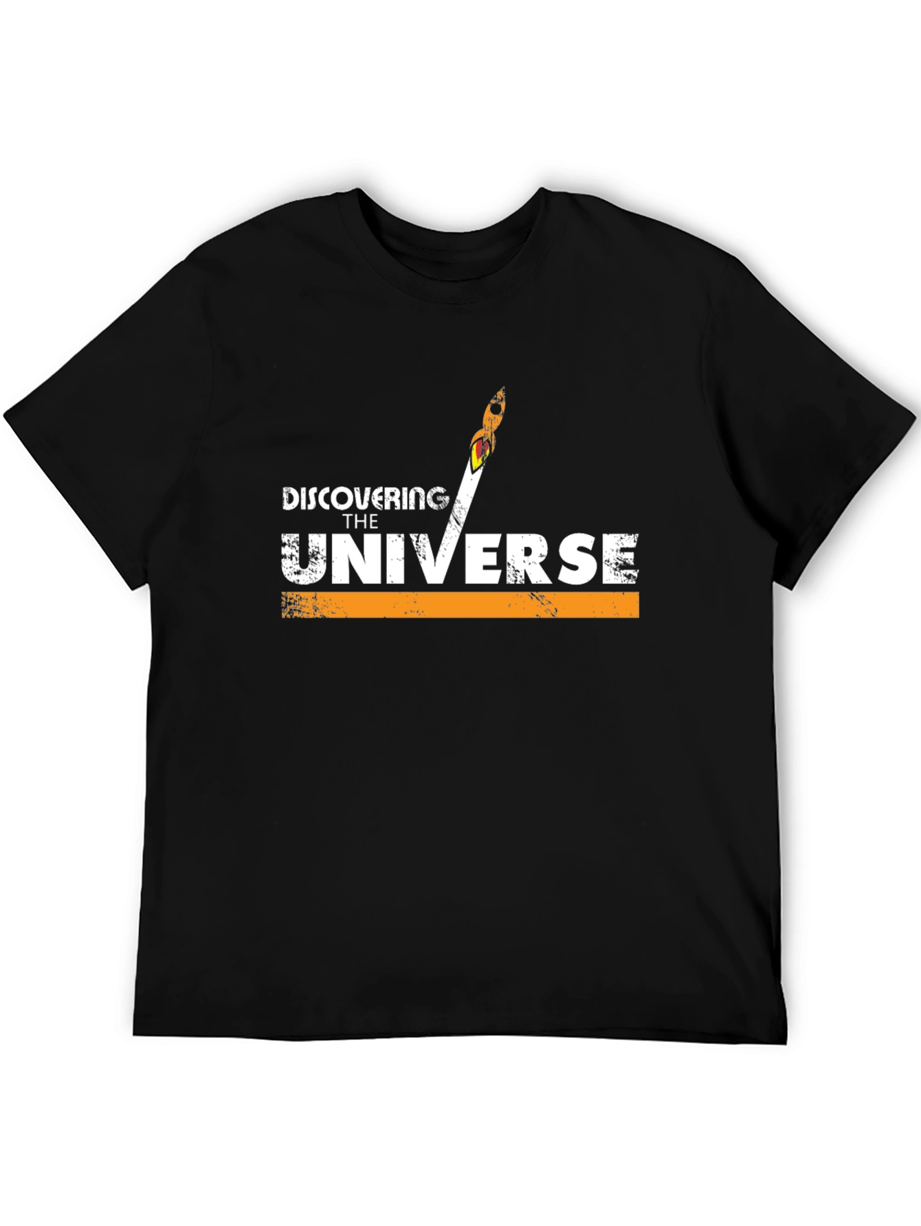 Black Discovering The Universe Black T-Shirt view 5
