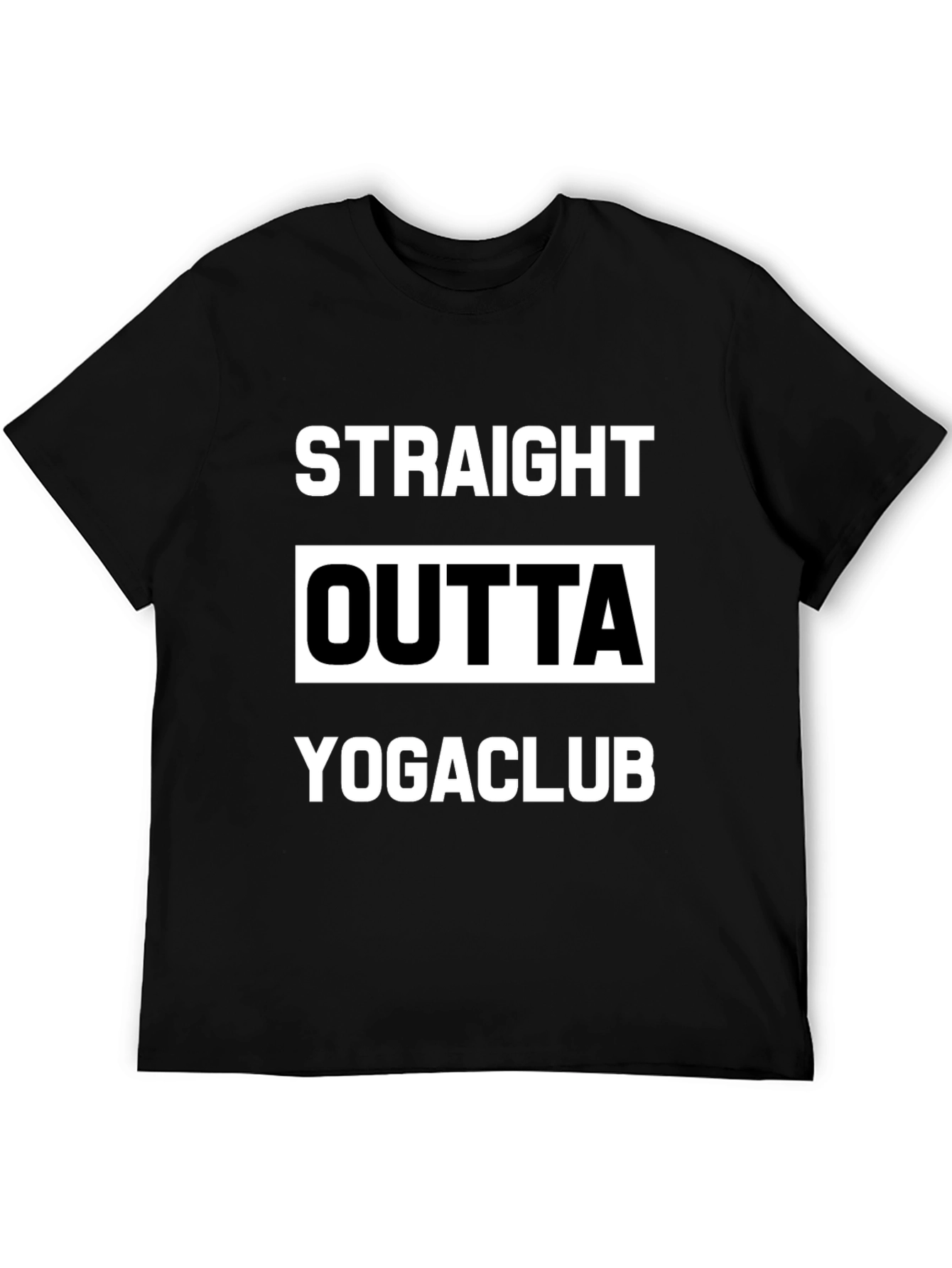 Black Straight Outta Yogaclub Black Graphic Tee view 5
