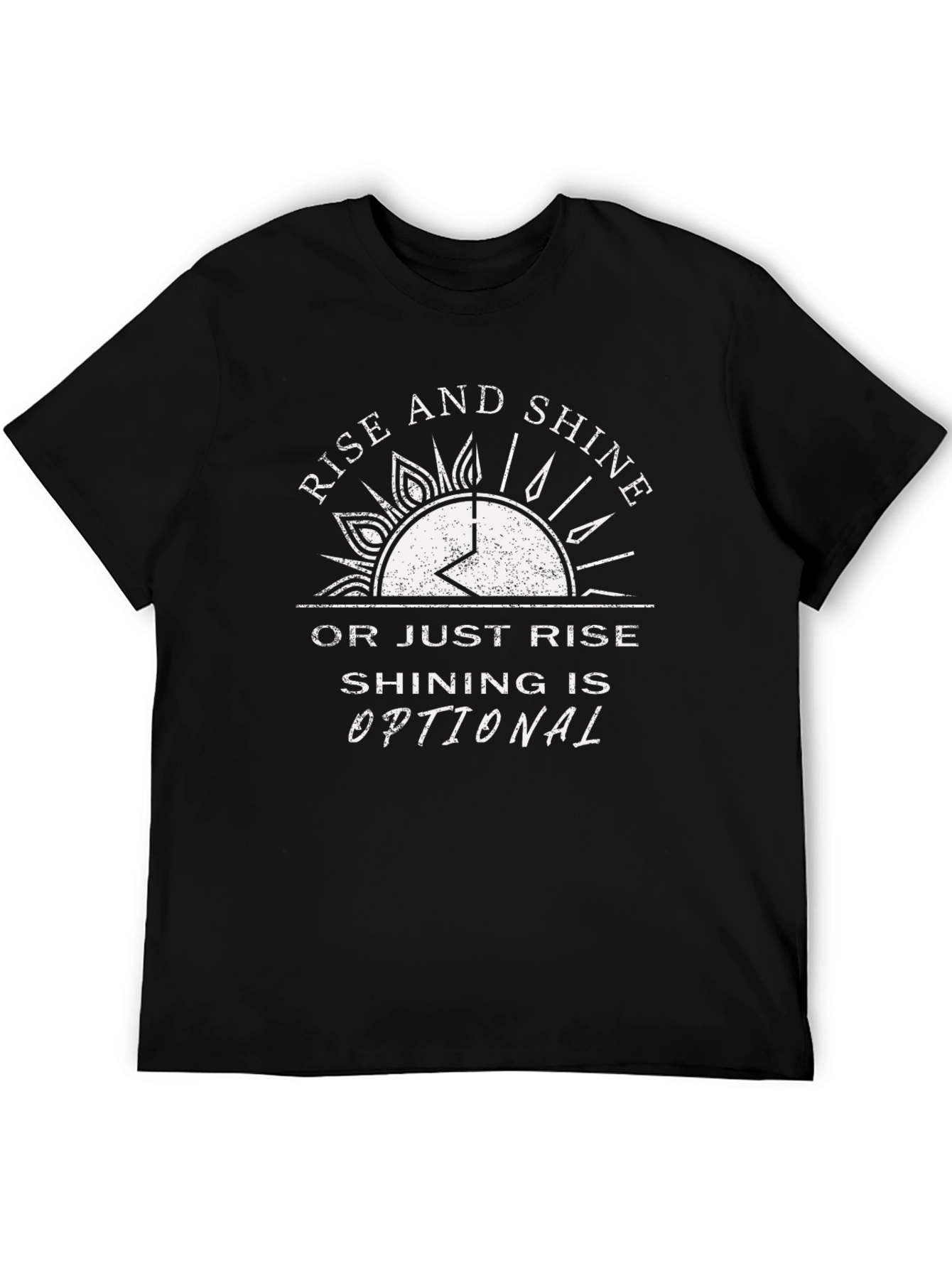 Black Rise and Shine Graphic Tee - Optional Shining view 5