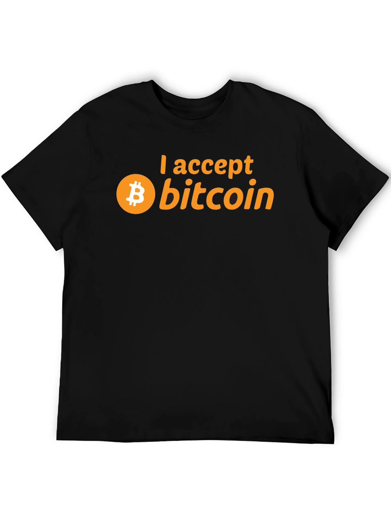 Black I Accept Bitcoin Crypto T-Shirt view 5
