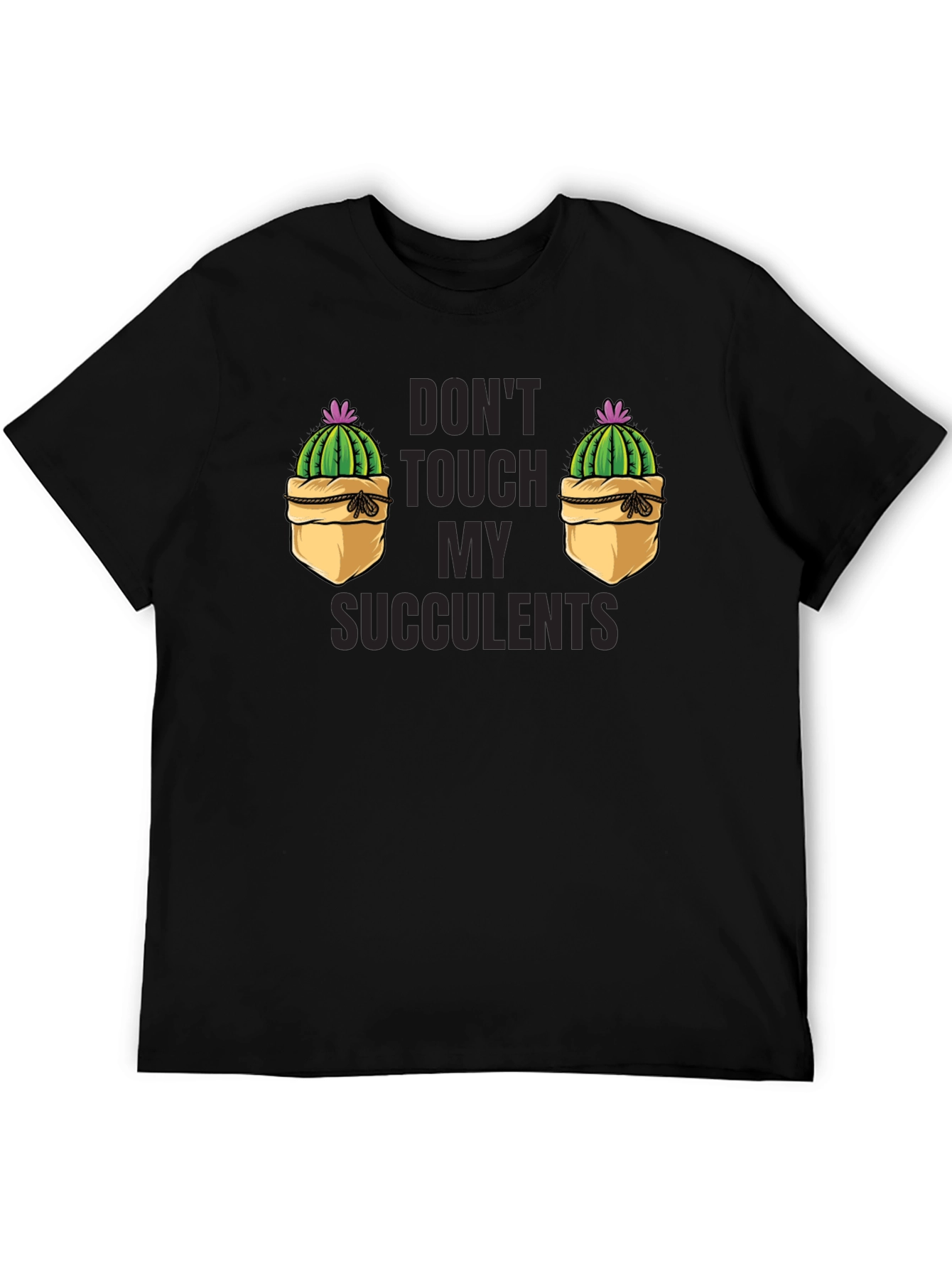Black Don't Touch My Succulents Graphic T-Shirt view 5