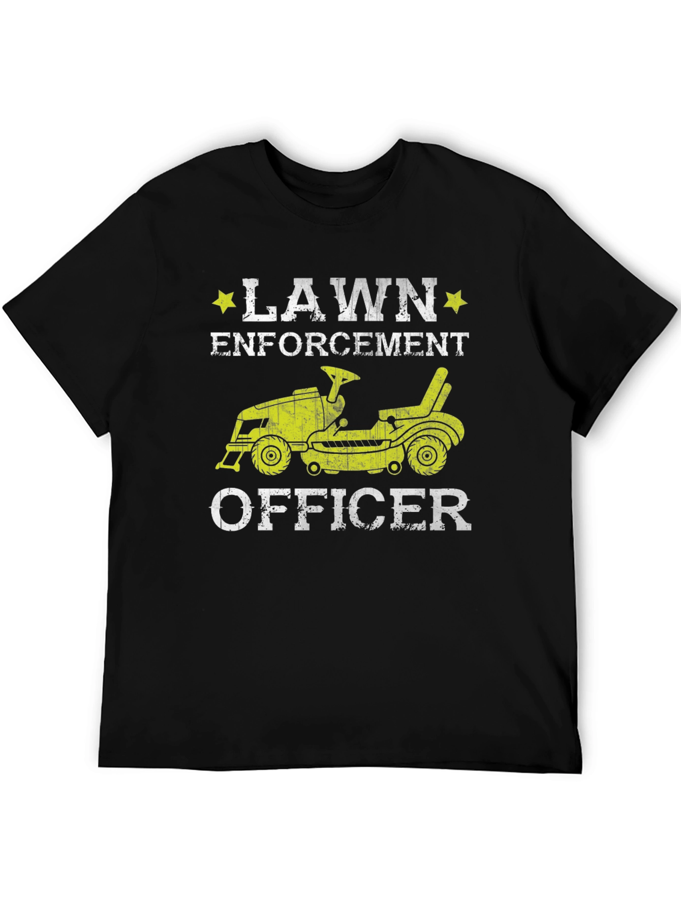 Black Lawn Enforcement Officer Graphic Tee view 5