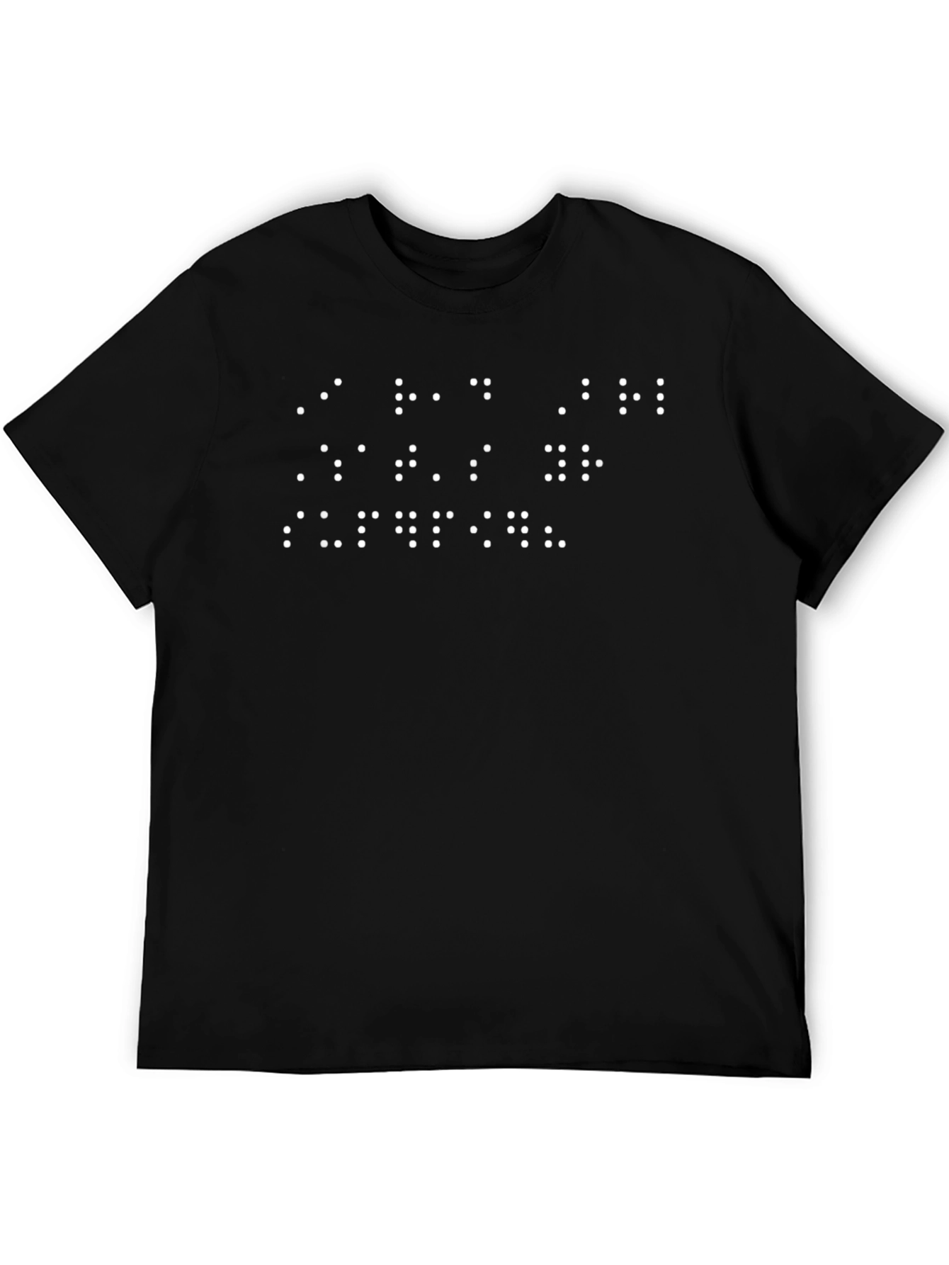 Black Blind Date T-Shirt - Novelty Braille Design view 5
