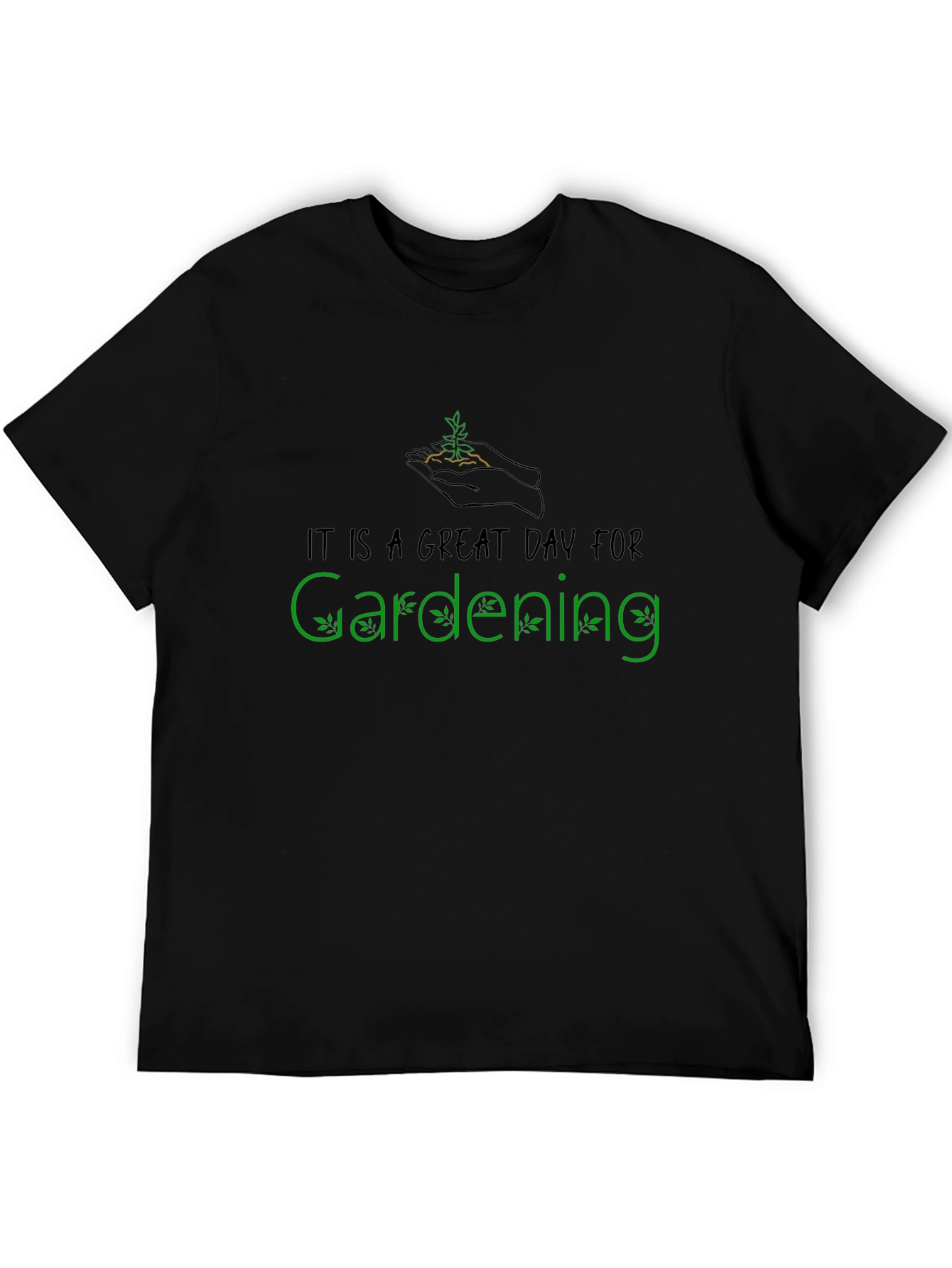 Black Gardening Day T-Shirt view 5