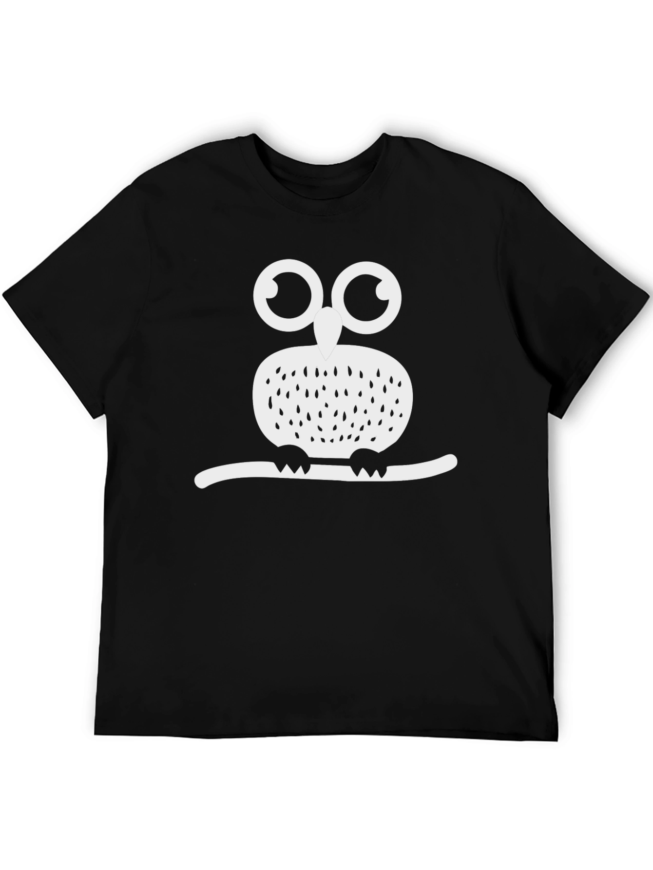 Black Owl Graphic Tee - Unisex Black T-Shirt view 5