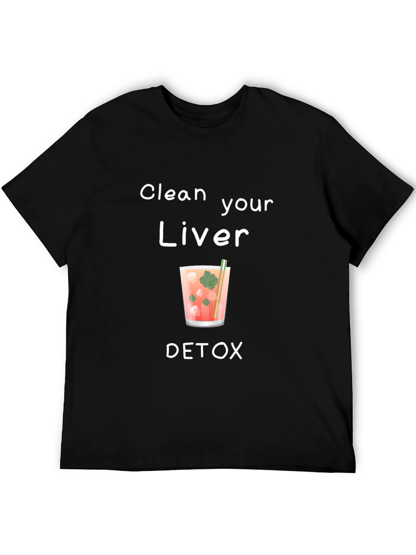 Black Clean Your Liver Detox T-Shirt - Healthy Living Tee view 5